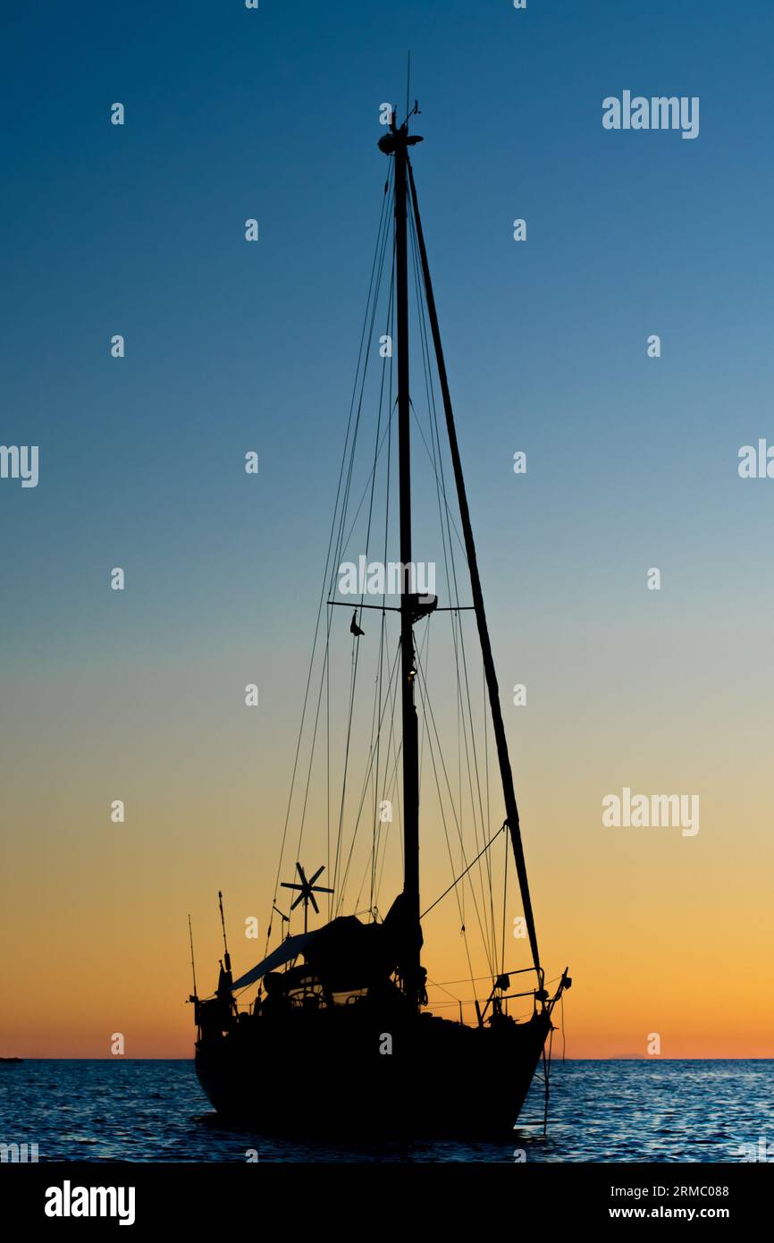 Coucher de soleil sur Minorque Banque D'Images