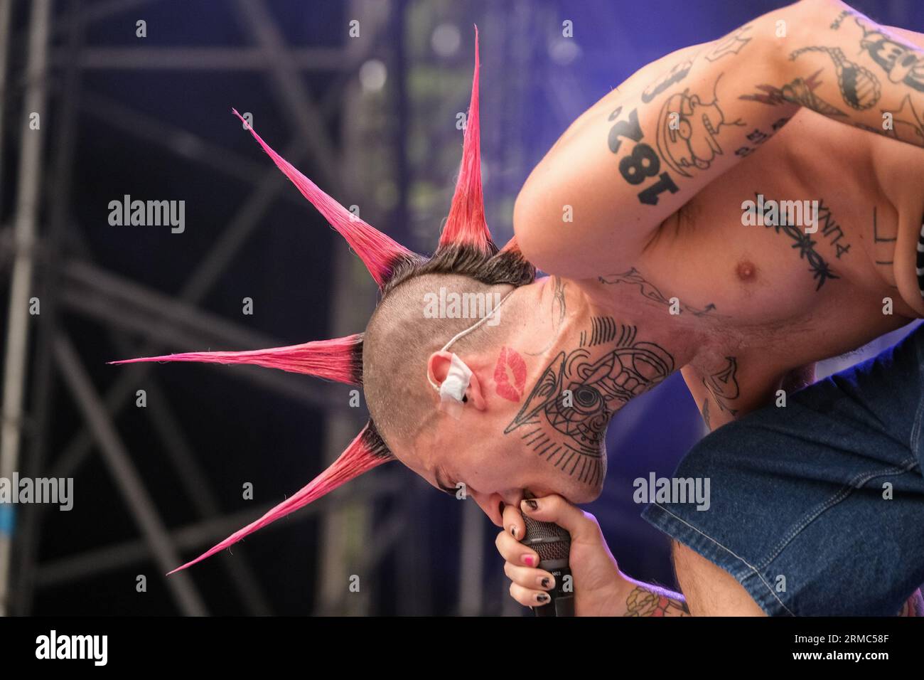 Groupe de punk italien de la Sad lors de leur concert au AMA Music Festival le 26 août 2023 à Romano dâ&#x80;&#x99;Ezzelino, Vicence, Italie. Banque D'Images