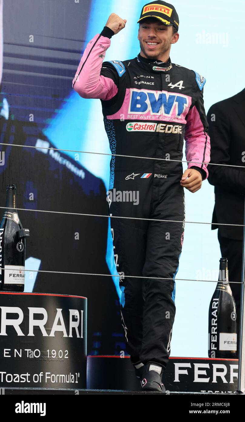 Zandvoort, pays-Bas. 27 août 2023. Zandvoort, pays-Bas, 27. Août 2023 ; Grand Prix de Formule 1 de la FIA néerlandaise, la course et les célébrations, Podium, Pierre GASLY, 3e place, formel 1 en Hollande, photo et copyright de Arthur THILL/ATP images (THILL Arthur/ATP/SPP) crédit : SPP Sport Press photo. /Alamy Live News Banque D'Images