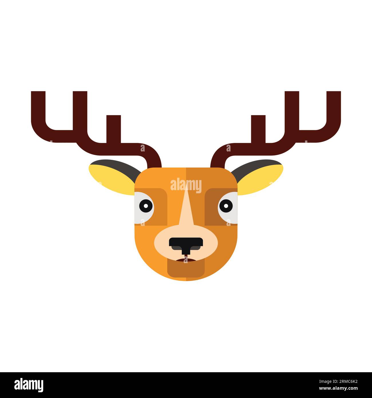 Tête de cerf forestier Illustration de Vecteur