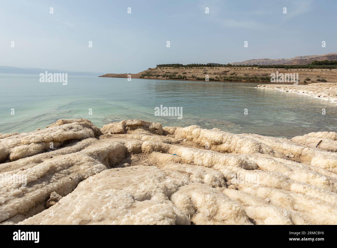 Formations salées de la mer Morte en Jordanie, roches salées Banque D'Images