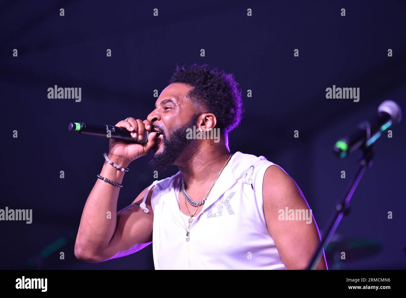 26 août 2023, Virginia Beach, Virginie, États-Unis : les BAR-KAYS apportent le funk à la Funk Fest Beach Party tenue sur la plage de Virginia Beach, Virginie le 26 août 2023. .. Photo Â© Jeff Moore (image de crédit : © Jeff Moore/ZUMA Press Wire) USAGE ÉDITORIAL SEULEMENT! Non destiné à UN USAGE commercial ! Banque D'Images