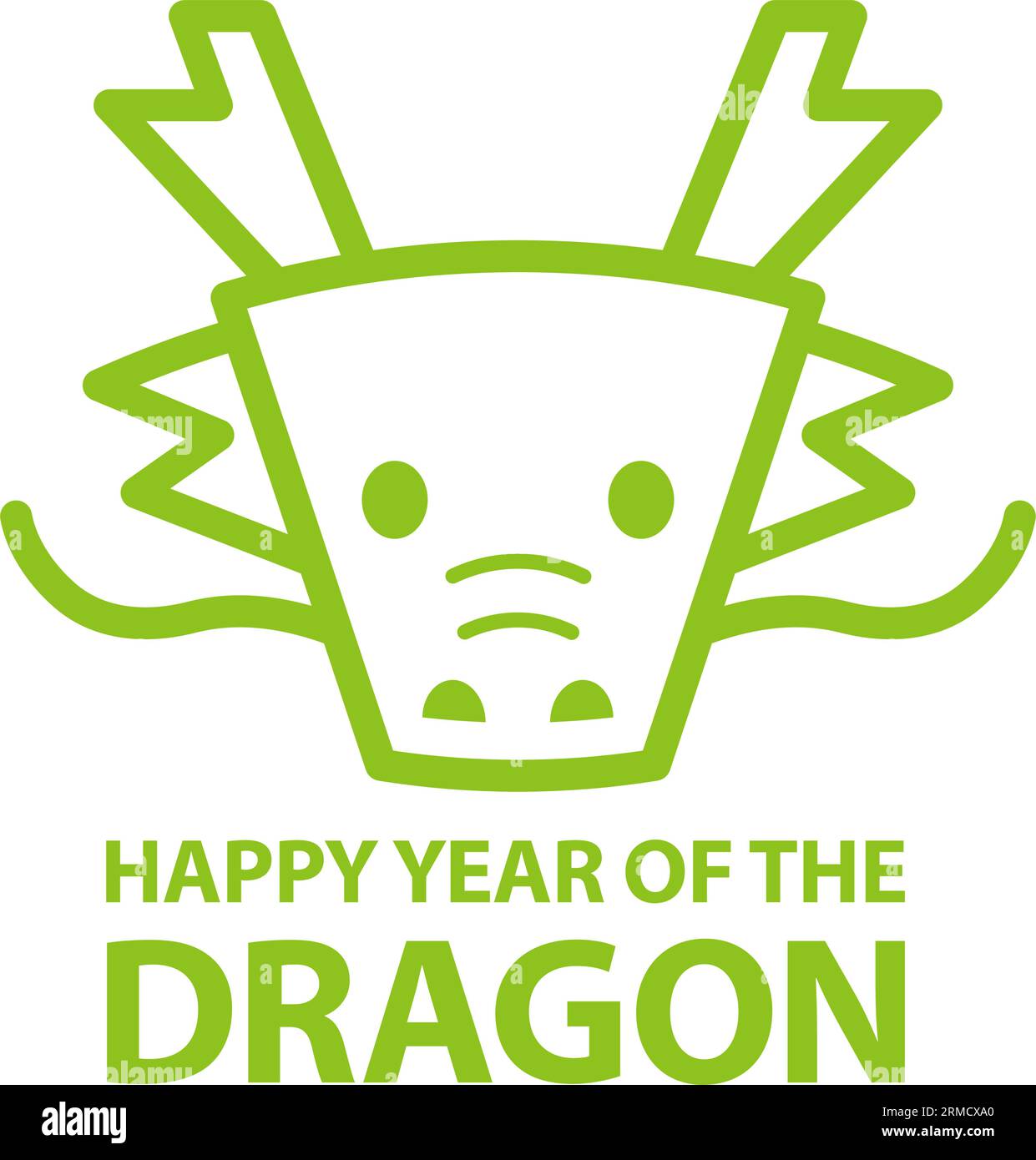 Symbole de l'année du Dragon. Illustration vectorielle isolée sur Un fond blanc. Illustration de Vecteur