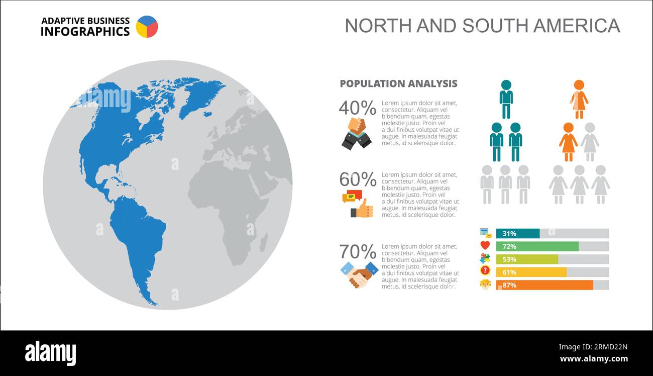 Modèle de diapositive analyse de population Illustration de Vecteur