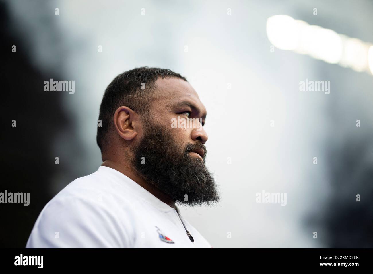 Uini Atonio lors du Test Match international pré-coupe du monde de rugby à XV entre la France et l'Australie au Stade de France à Saint-Denis, dans la banlieue de Paris, France le 27 août 2023. Photo Eliot Blondet/ABACAPRESS.COM Banque D'Images