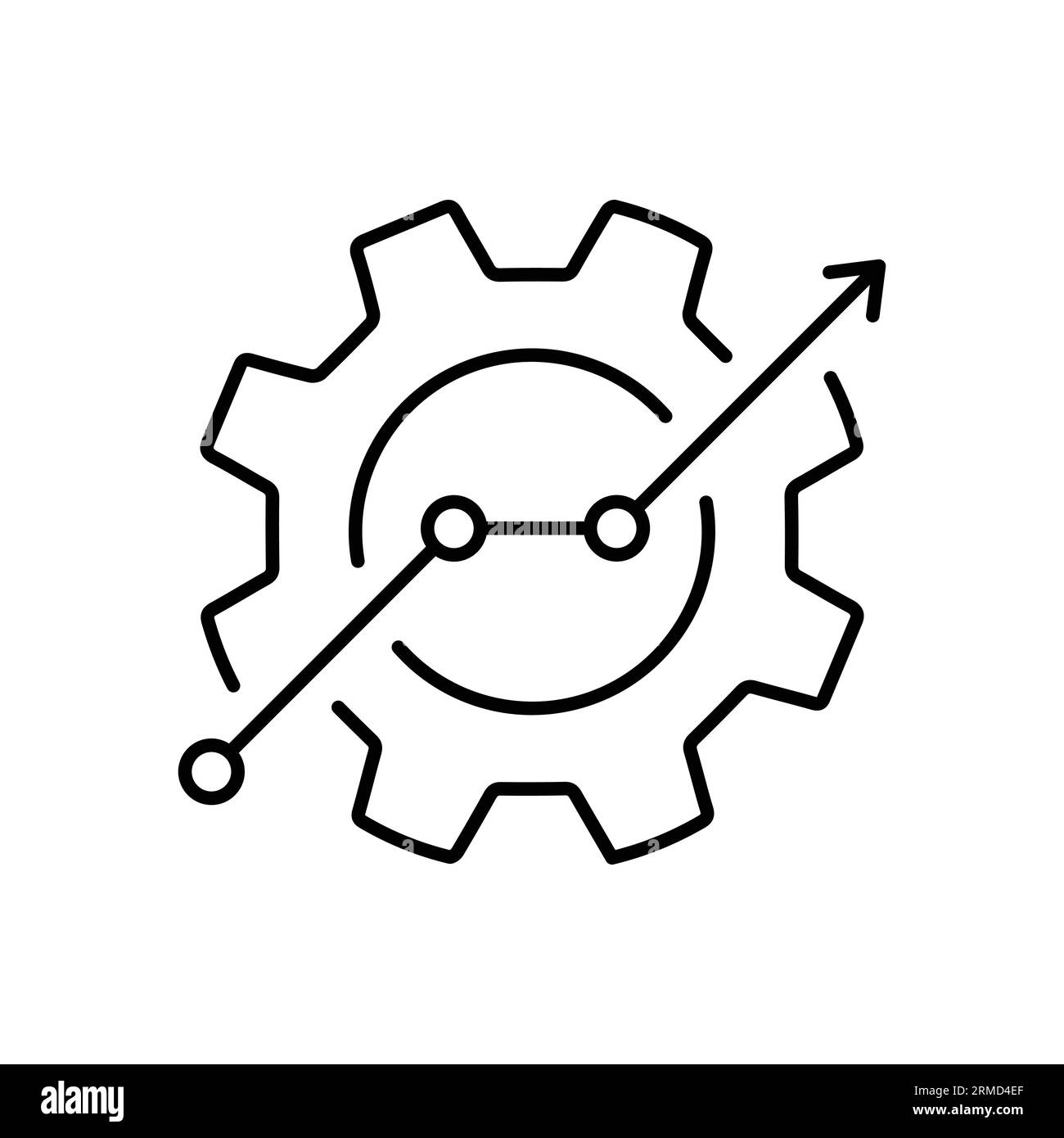 équipement noir à ligne fine comme l'insight ou l'icône métrique. flat linear tendance moderne stroke fin tech logotype graphique web art élément de conception isolé sur blanc b Illustration de Vecteur