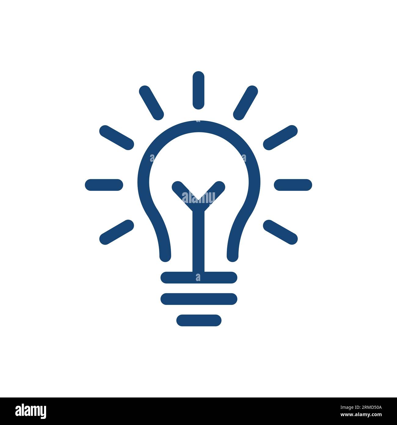 ampoule lumineuse linéaire bleue semblable au logo insight. trait plat style art tendance moderne simple visionnaire logotype graphique linéart design élément web. conc Illustration de Vecteur