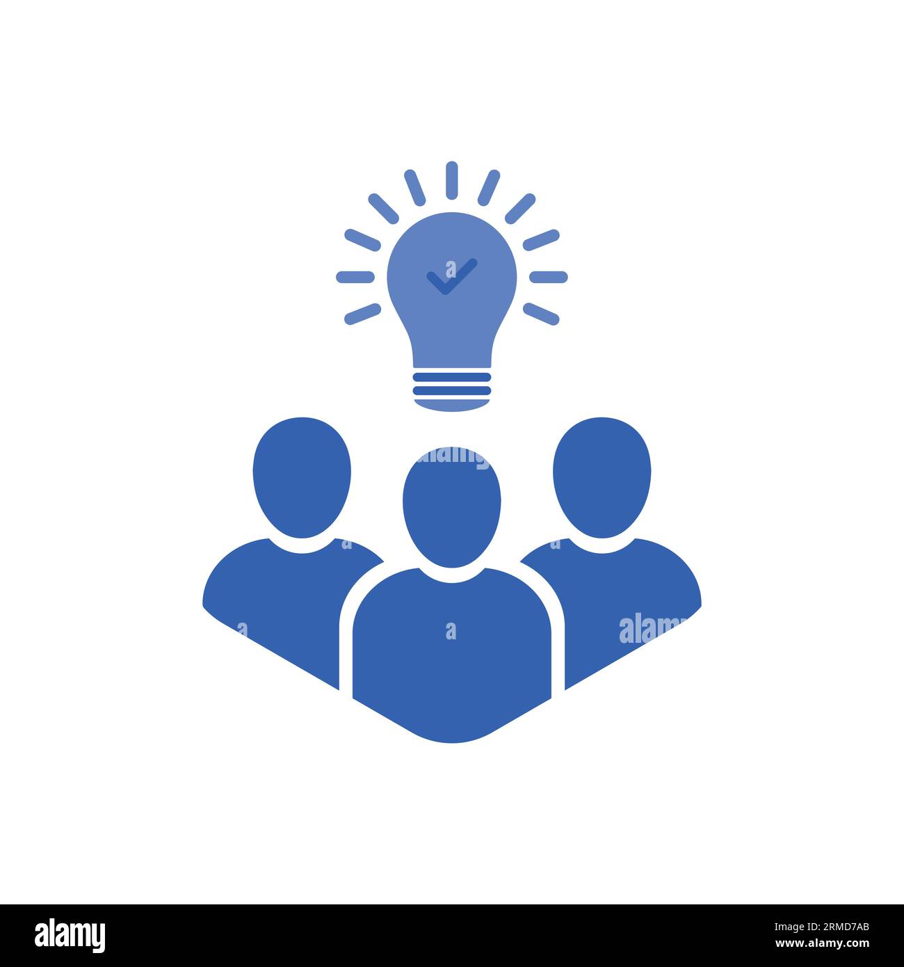 icône innovation de leadership ou expertise. concept de compétence de moment aha ou succès de service de développement. logo de réunion de personnes intelligentes tendance de dessin animé plat Illustration de Vecteur