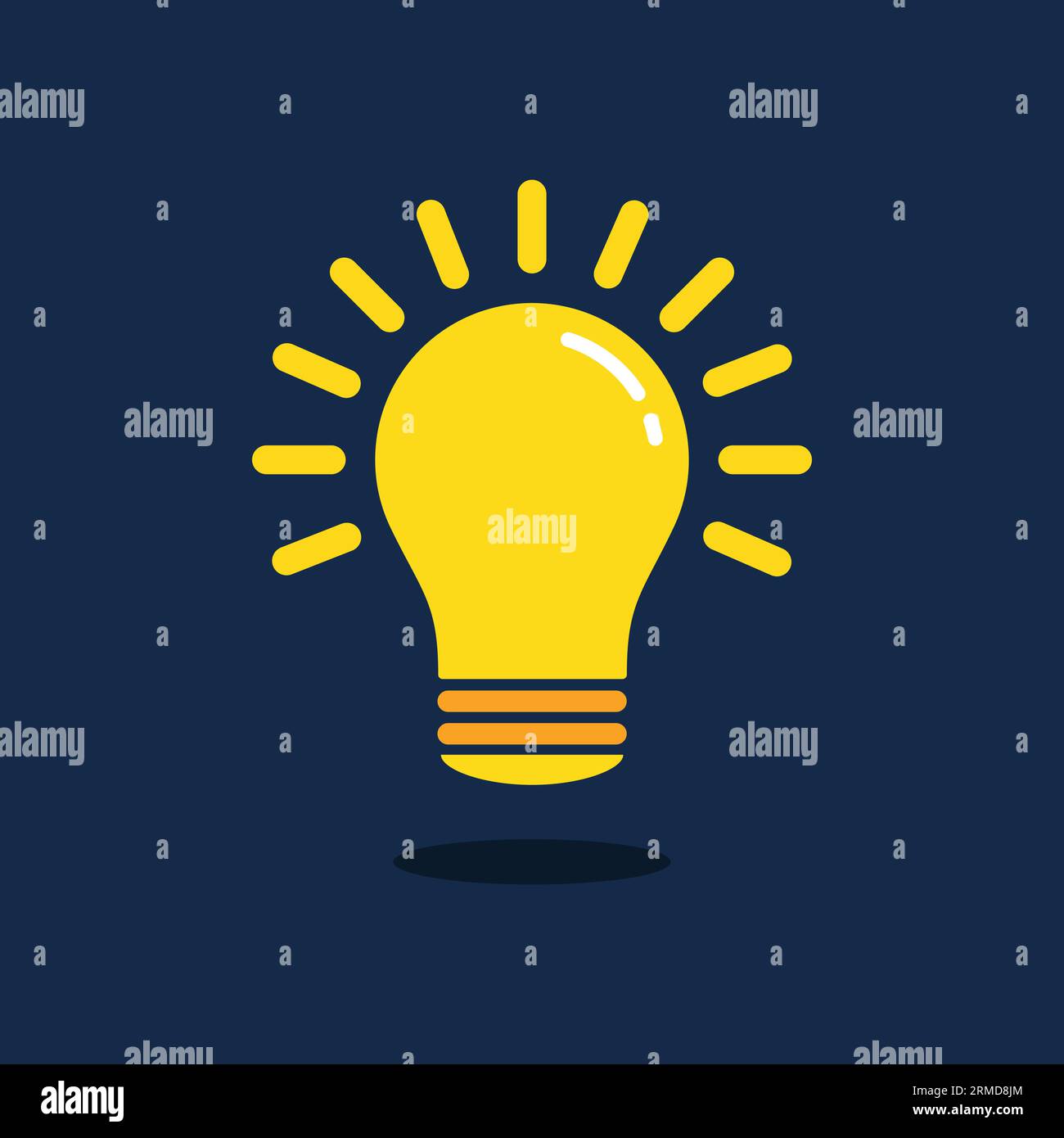 icône de conseil rapide avec ampoule jaune. flat tendance moderne simple logotype design graphique isolé sur bleu. concept de connaissance efficace ou brai intelligent Illustration de Vecteur