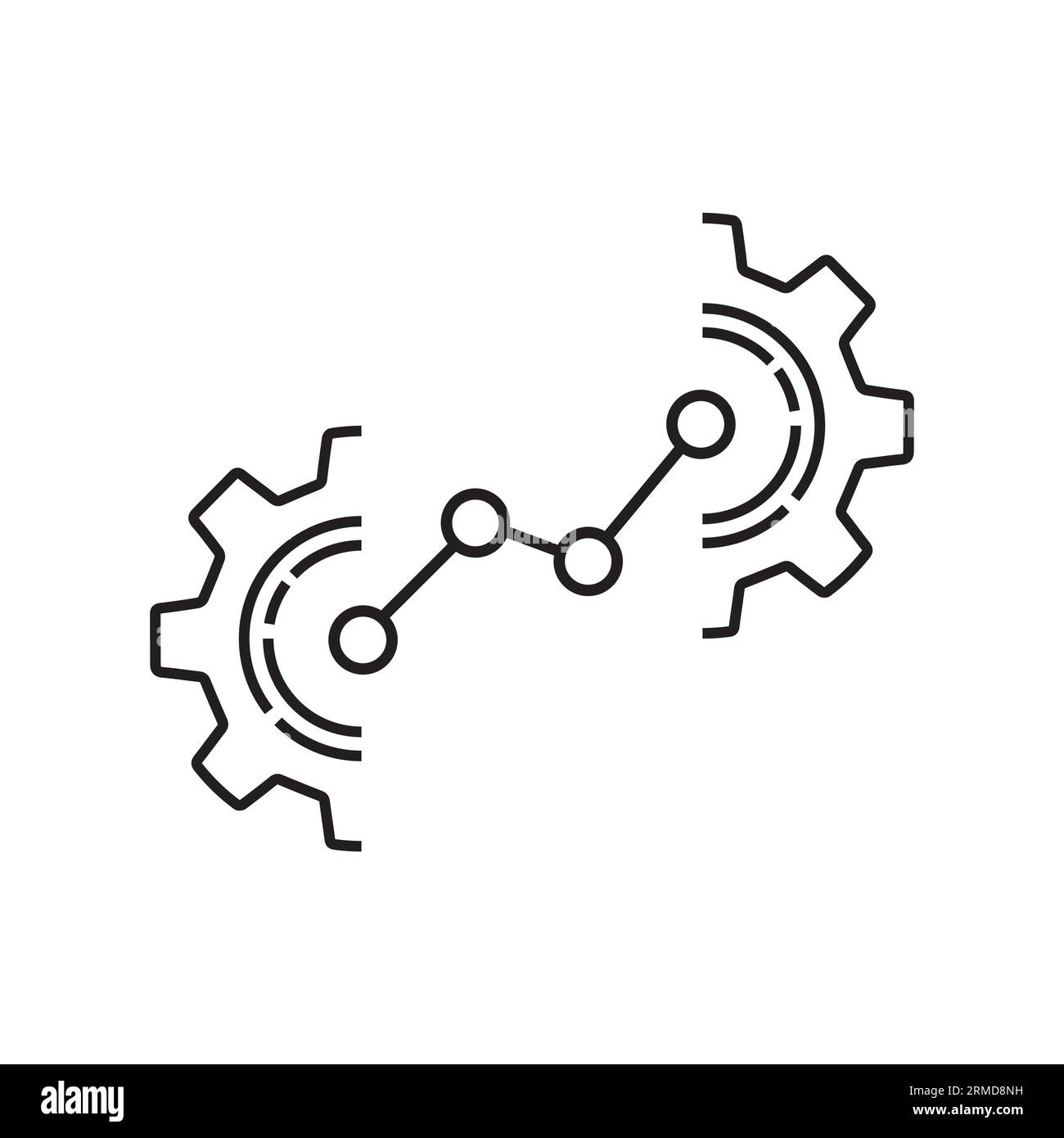 icône en forme de trait fin noir pour un équipement comme une idée du succès. flat linear tendance moderne stroke fin tech logotype élément de conception graphique web isolé sur bac blanc Illustration de Vecteur