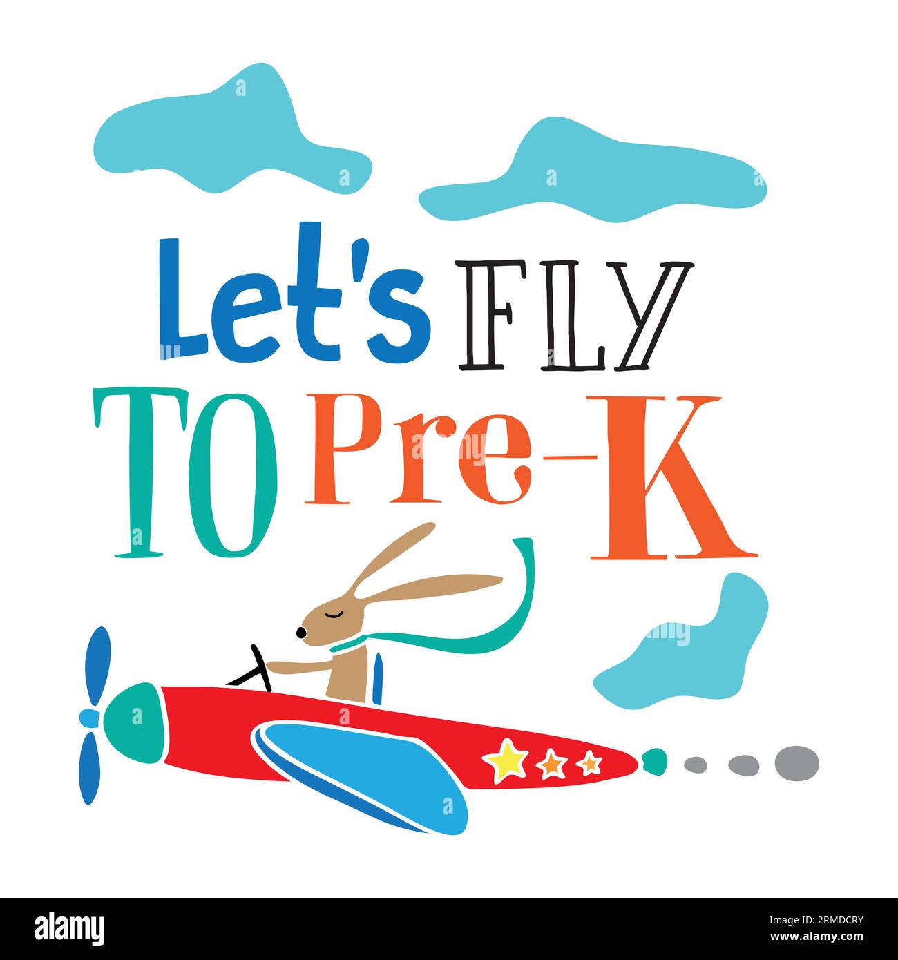 Permet Fly to Pre K typographie conception de t-shirt, impression de t-shirt, conception de t-shirt, lettrage conception de t-shirt, conception de t-shirt Silhouette, art, noir, calligraphie, Illustration de Vecteur