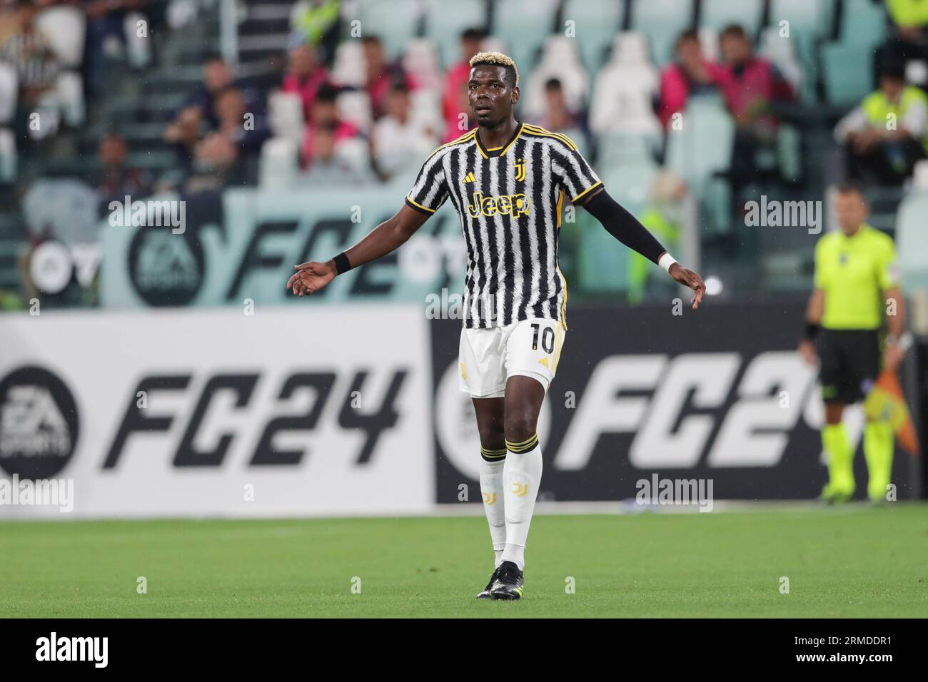 Turin, Italie. 27 août 2023. Paul Pogba de la Juventus vu lors du match de football SERIE A TIM 2023/24 entre la Juventus et Bologne à l'Allianz Stadium. Score final ; Juventus 1:1 Bologne (photo Grzegorz Wajda/SOPA Images/Sipa USA) crédit : SIPA USA/Alamy Live News Banque D'Images