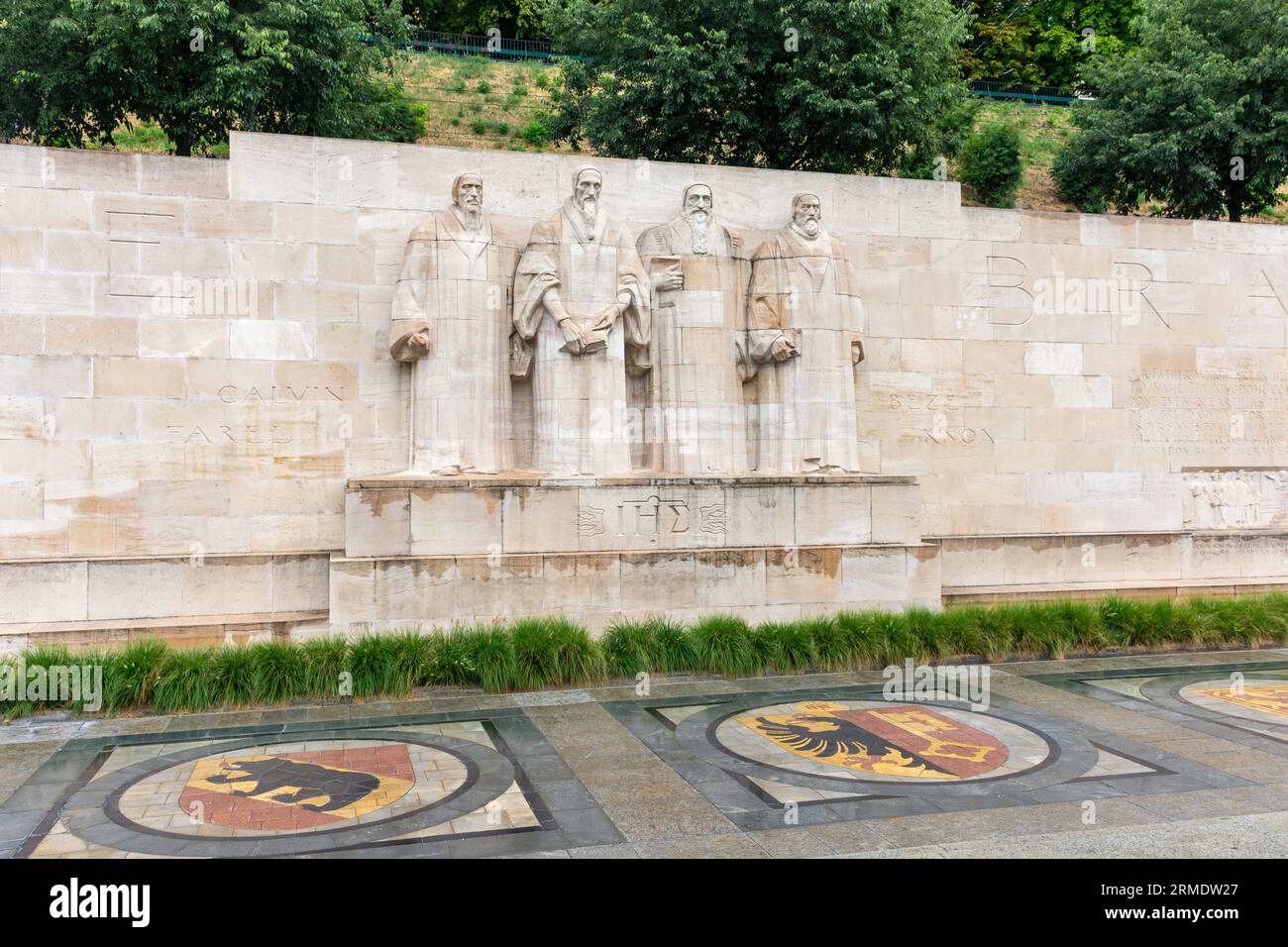 Mur des réformateurs in Parc des bastions, les bastions, Vieille-ville, Genève (Genève) Canton de Genève, Suisse Banque D'Images
