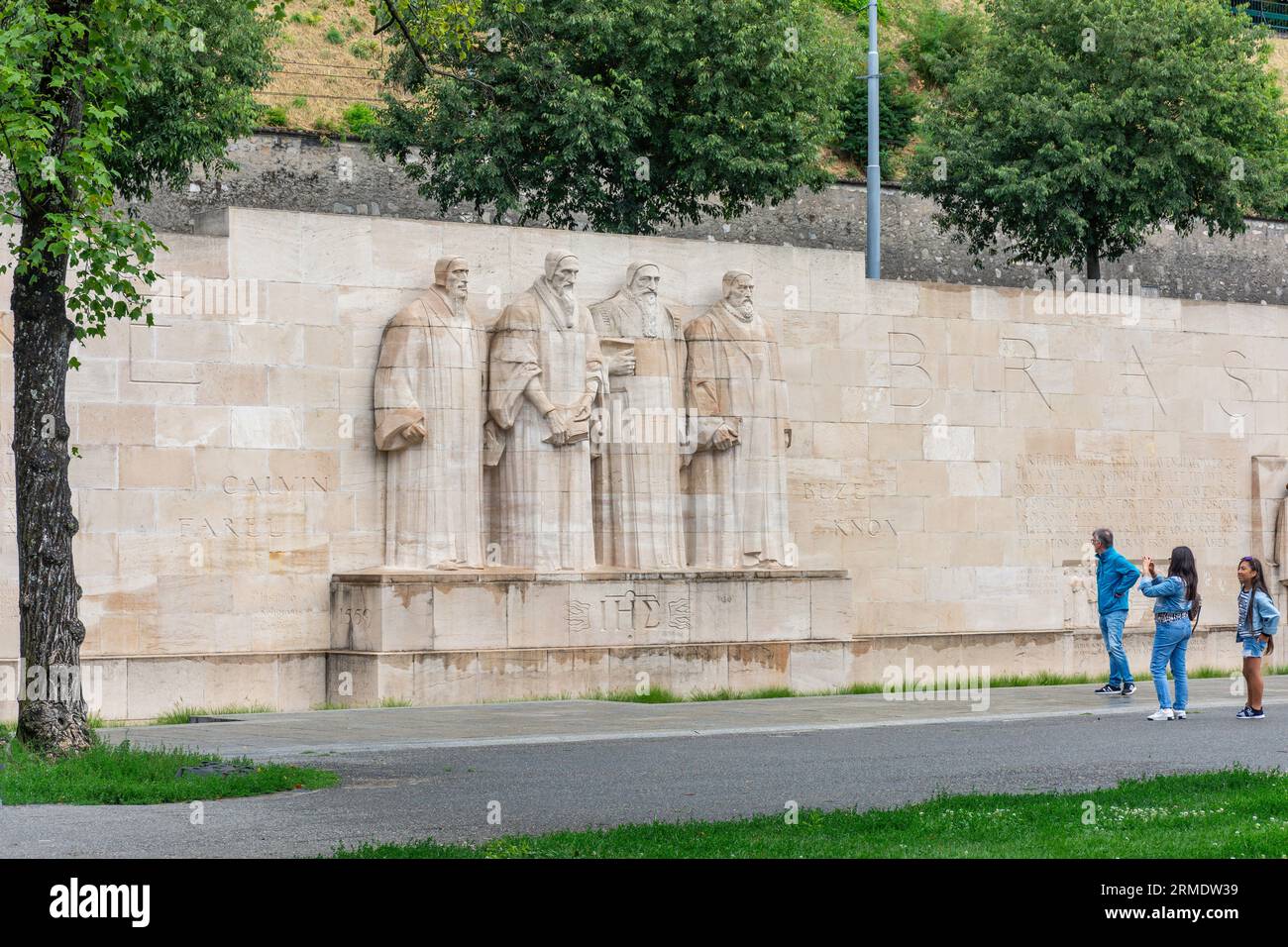 Mur des réformateurs in Parc des bastions, les bastions, Vieille-ville, Genève (Genève) Canton de Genève, Suisse Banque D'Images