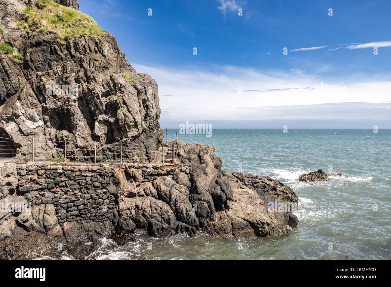 The Gobbins Cliff Path, Islandmagee, comté d'Antrim, Irlande du Nord, Royaume-Uni Banque D'Images