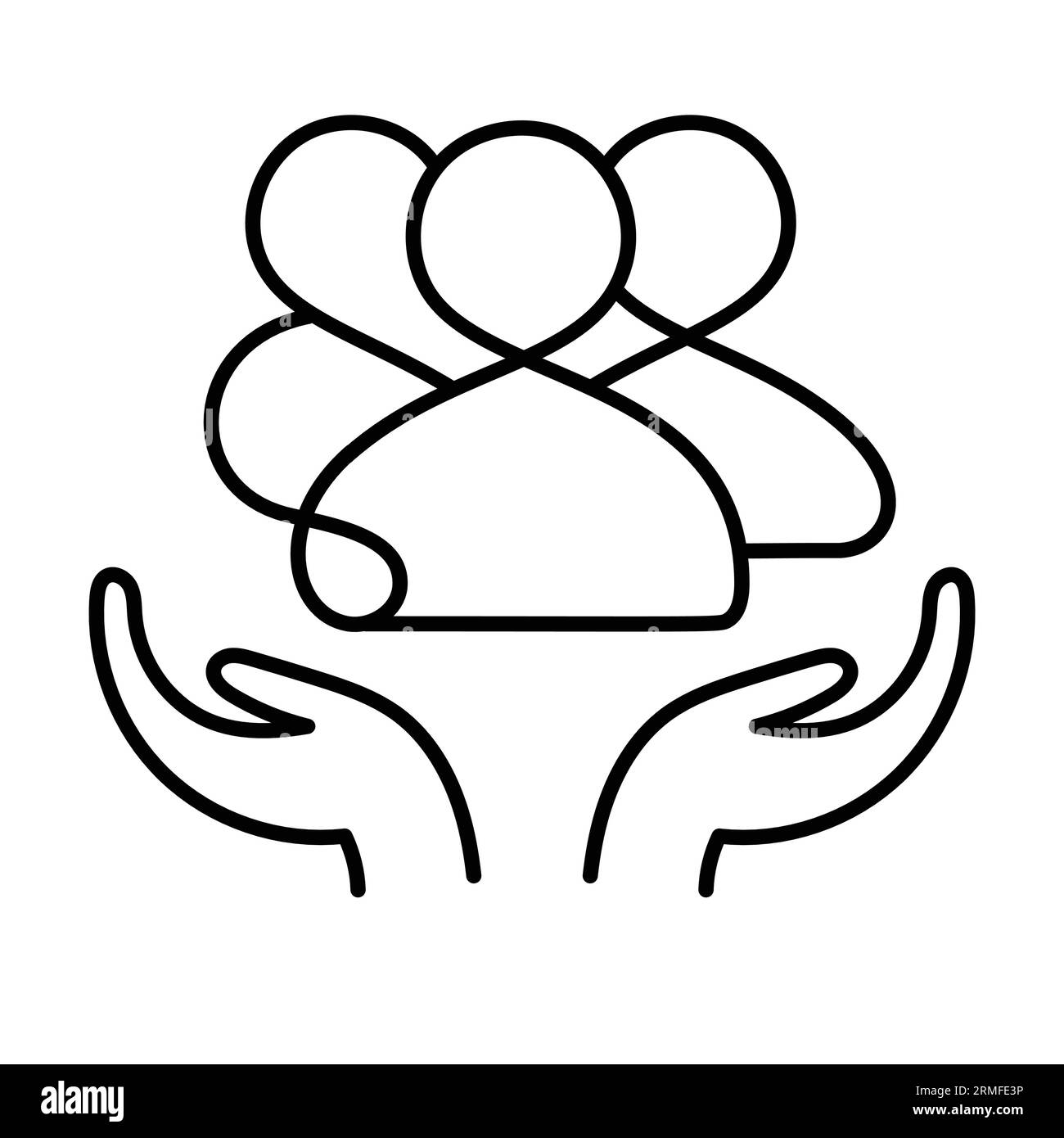 Icône communautaire inclusive et diversifiée - Illustration vectorielle pour la diversité et l'inclusion, l'égalité, l'équité sociale et le soutien aux employés. Illustration de Vecteur