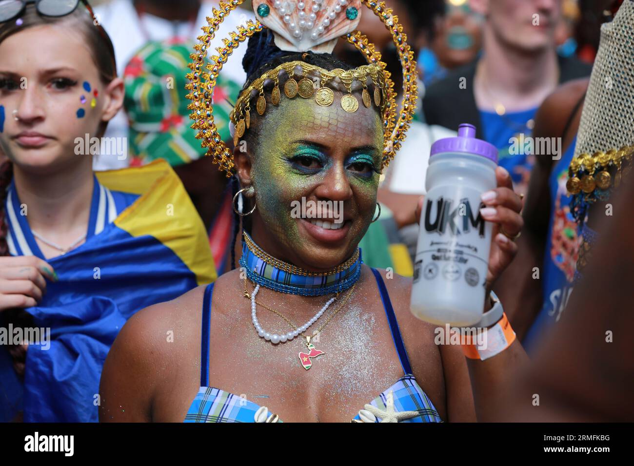 Londres, Royaume-Uni. 28 août 2023. Artistes et participants au Carnaval de Notting Hill à Londres. Le Carnaval de Notting Hill, le plus grand festival de rue d'Europe célébrant la culture caribéenne, devrait attirer plus d'un million de visiteurs par jour. Crédit : Waldemar Sikora / Alamy Live News Banque D'Images