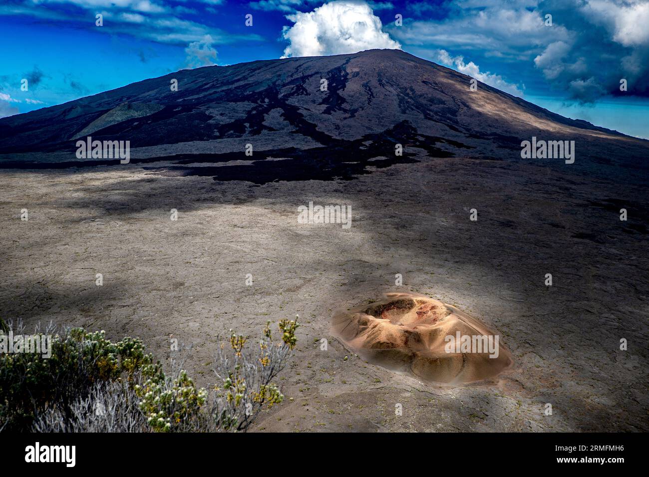 Route du volcan vers Piton de la Fournaise la Réunion Island Banque D'Images