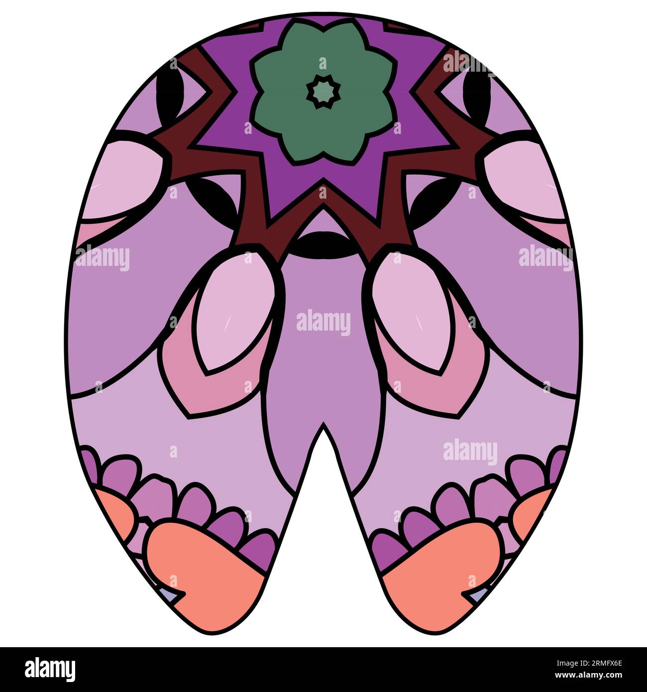 Imprimé sabots style zentangle. Peut être utilisé pour l'impression sur t-shirt, papier peint ou affiche. Illustration de Vecteur