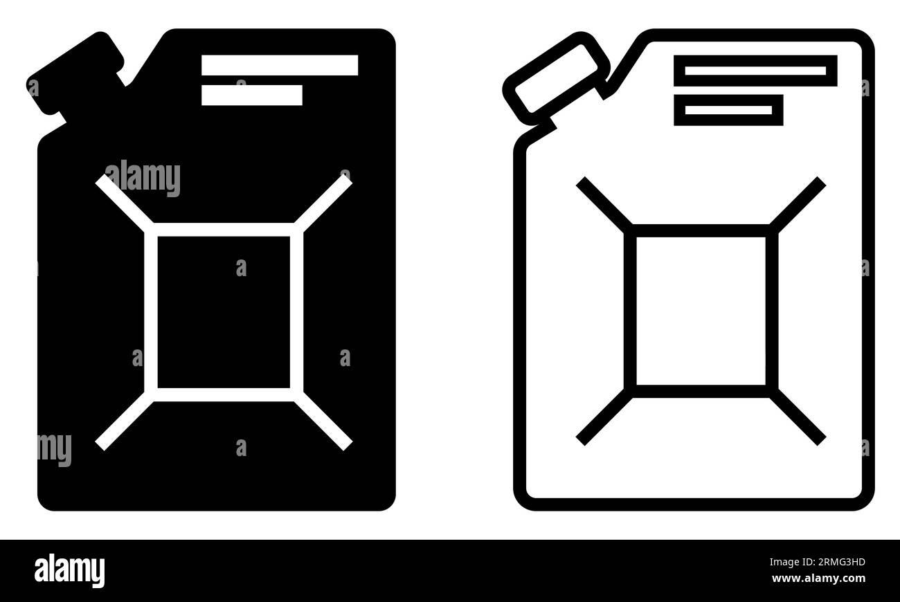 Icônes de canisters définies. Icône du réservoir de carburant. Illustration vectorielle isolée sur fond blanc Illustration de Vecteur