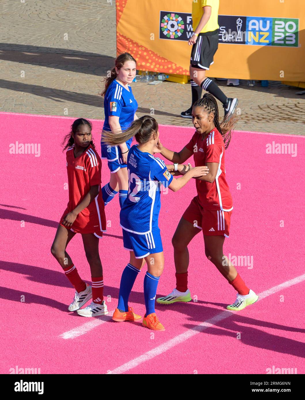 HONG KONG SAR, CHINE. 19 AOÛT 2023. Coupe du monde de football féminin FIFA 2023 finale Angleterre vs Espagne en tête. Fara Williams MBE (M), ex-WOM d'Angleterre Banque D'Images