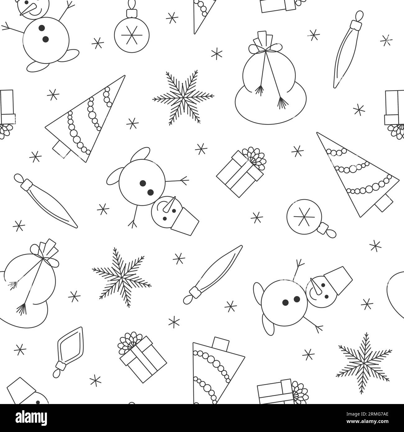 Motif sans couture vectoriel. Noël et nouvel an. Illustration de Vecteur