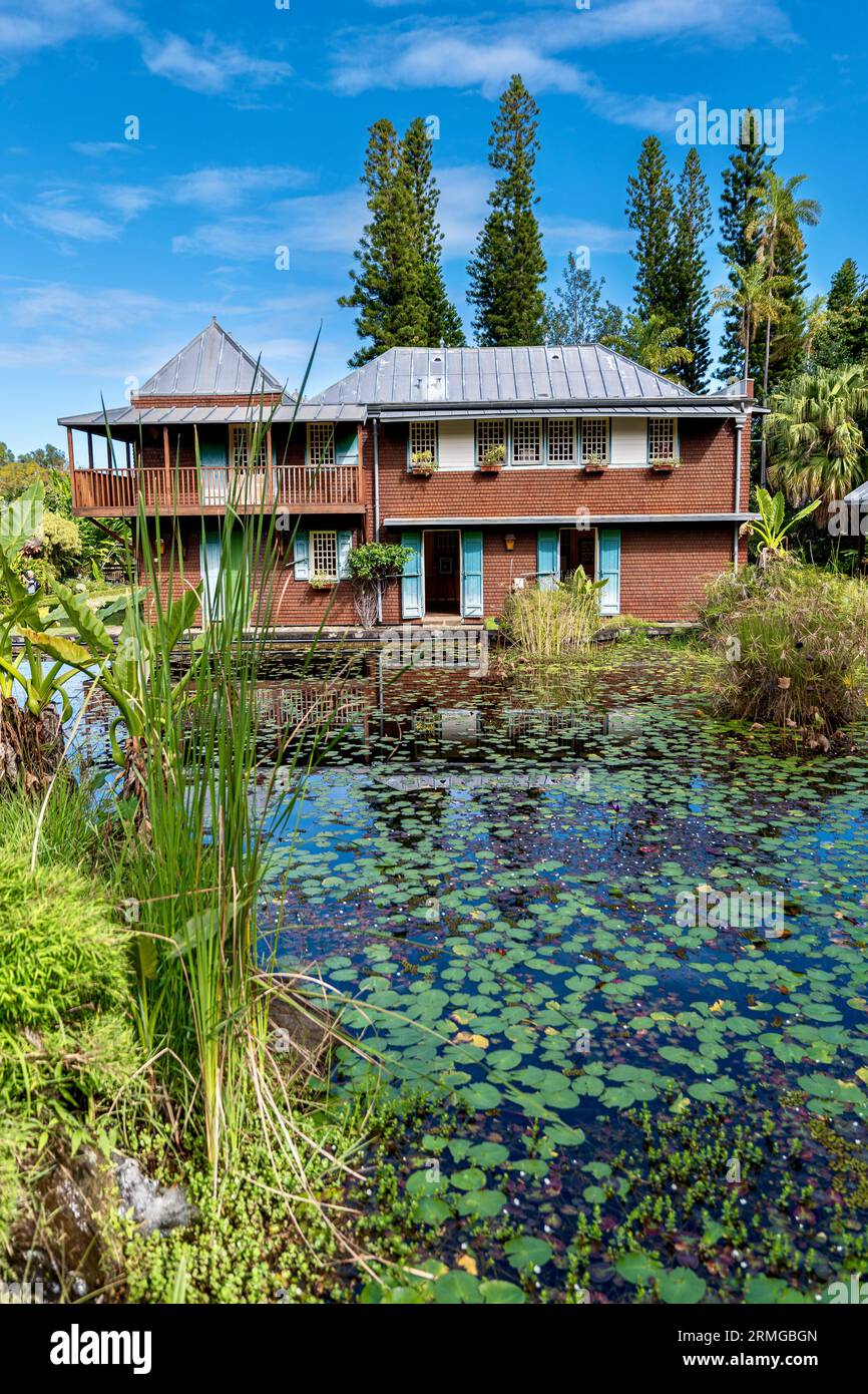 Biodiversité des jardins botaniques de la Réunion Océan Indien Banque D'Images