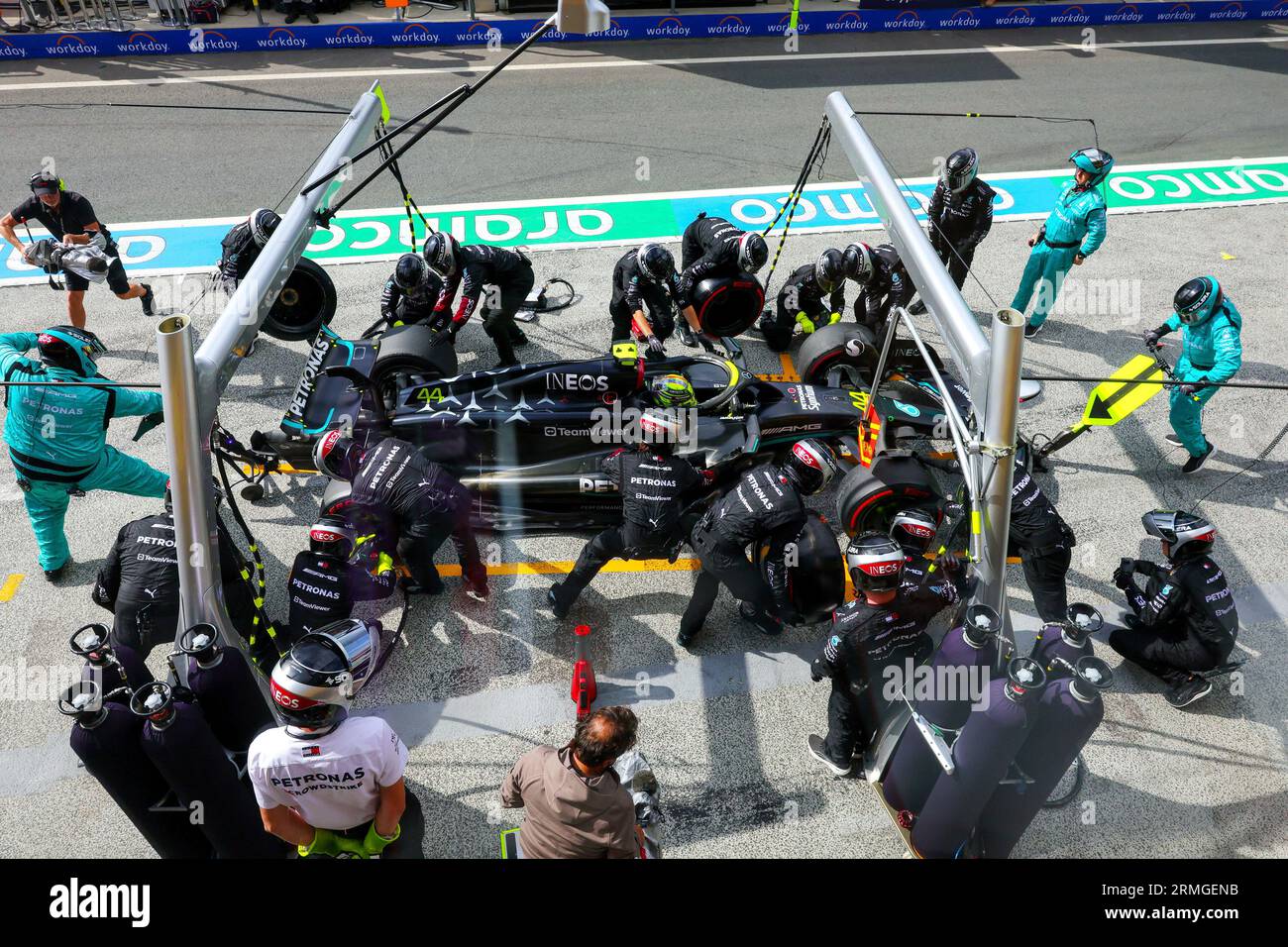 Zandvoort, pays-Bas. 27 août 2023. #44 Lewis Hamilton (GBR, Mercedes-AMG Petronas F1 Team), Grand Prix de F1 des pays-Bas sur le circuit Zandvoort le 27 août 2023 à Zandvoort, pays-Bas. (Photo de HIGH TWO) crédit : dpa/Alamy Live News Banque D'Images