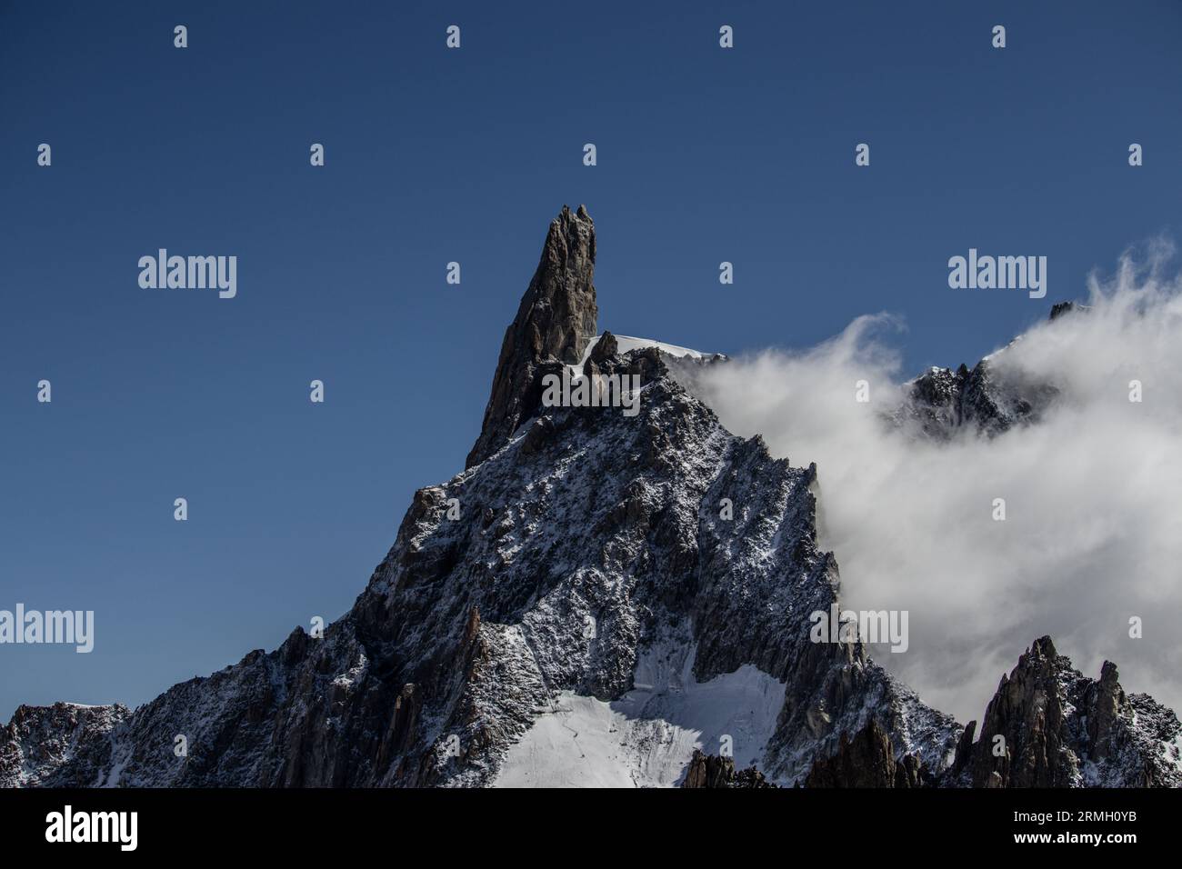 Dente del Gigante, Monte Bianco, Vallée d'Aoste, Italie Banque D'Images