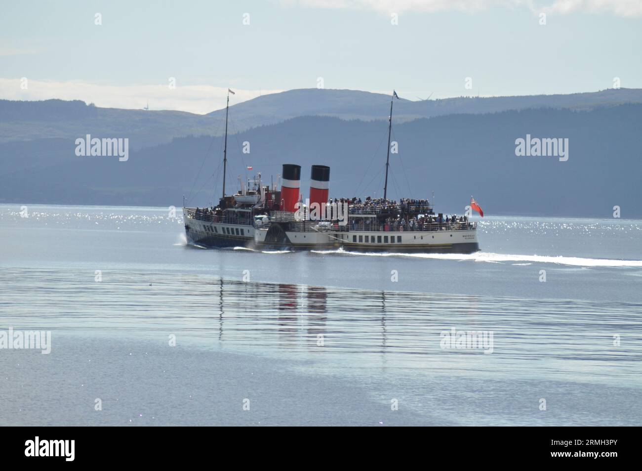 PS Waverley, Glasgow, le dernier bateau à aubes transportant des passagers de mer au monde Banque D'Images