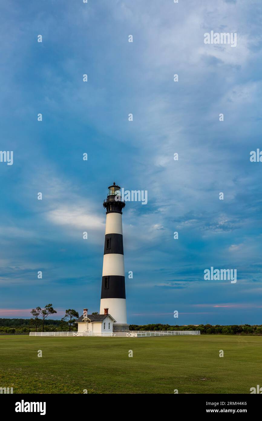 Phare de Bodie Island à l'aube sur les Outer Banks en Caroline du Nord, USA Banque D'Images