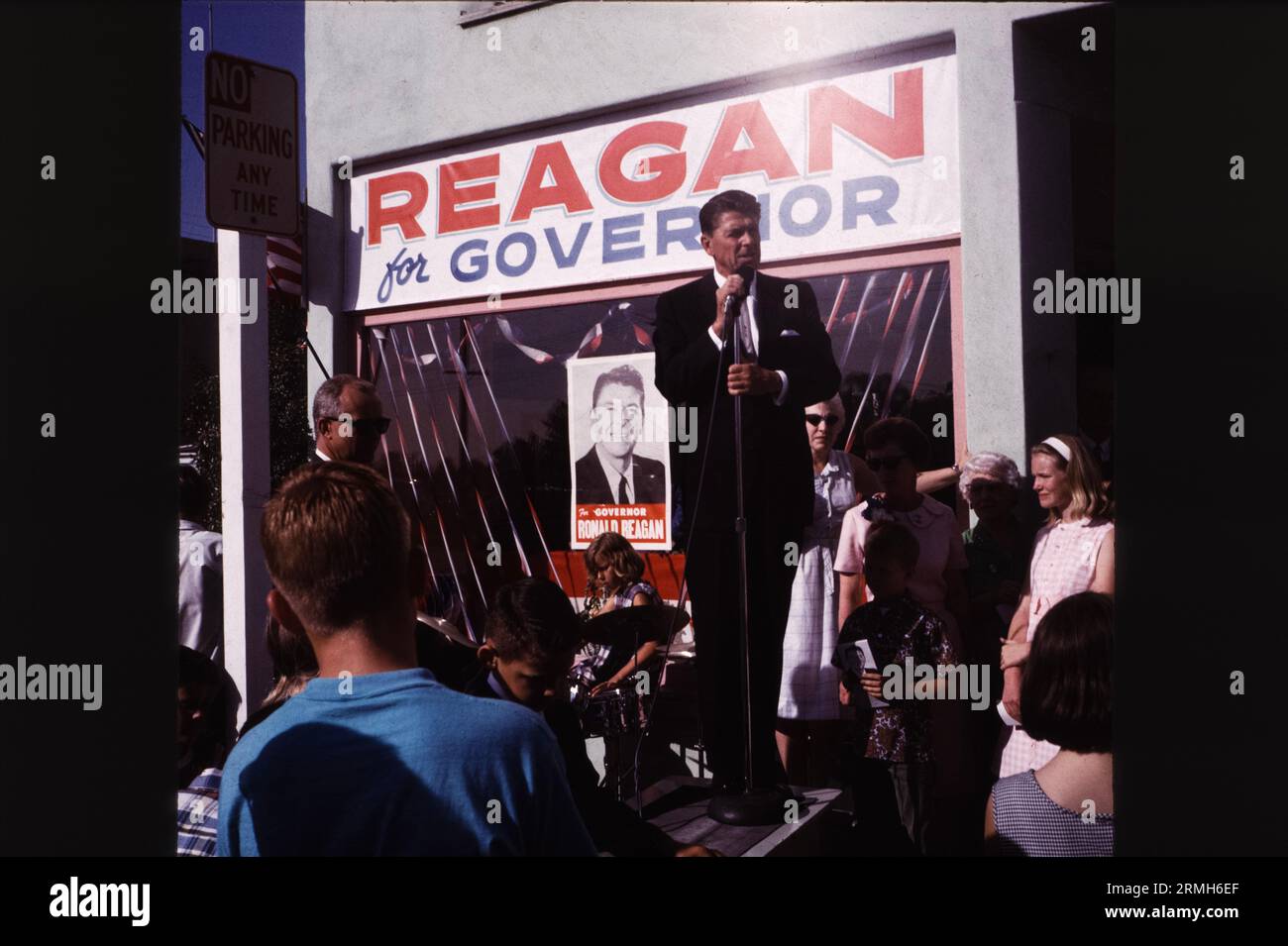L'acteur hollywoodien Ronald Reagan fait campagne pour devenir gouverneur de Californie en 1966 dans le sud de la Californie. Banque D'Images