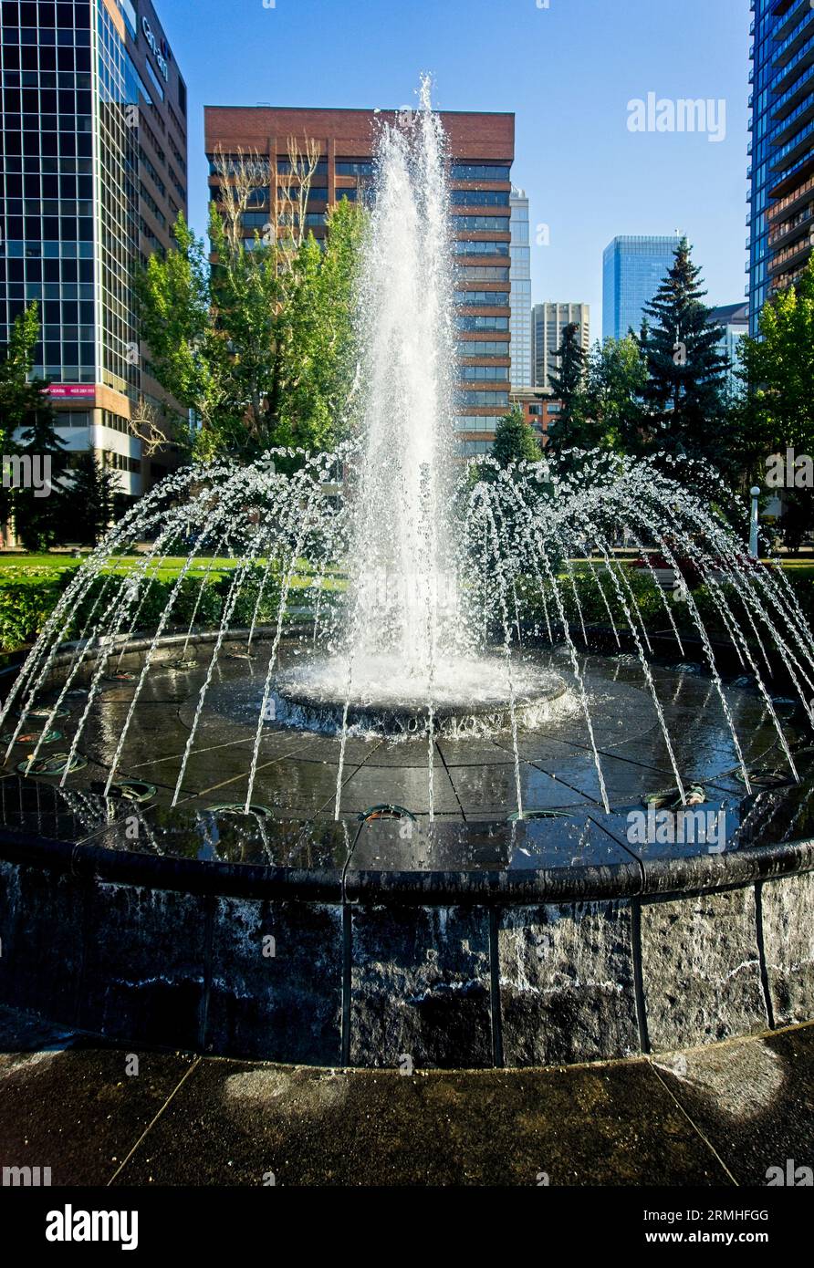 Fountain Central Memorial Park Calgary Alberta Banque D'Images