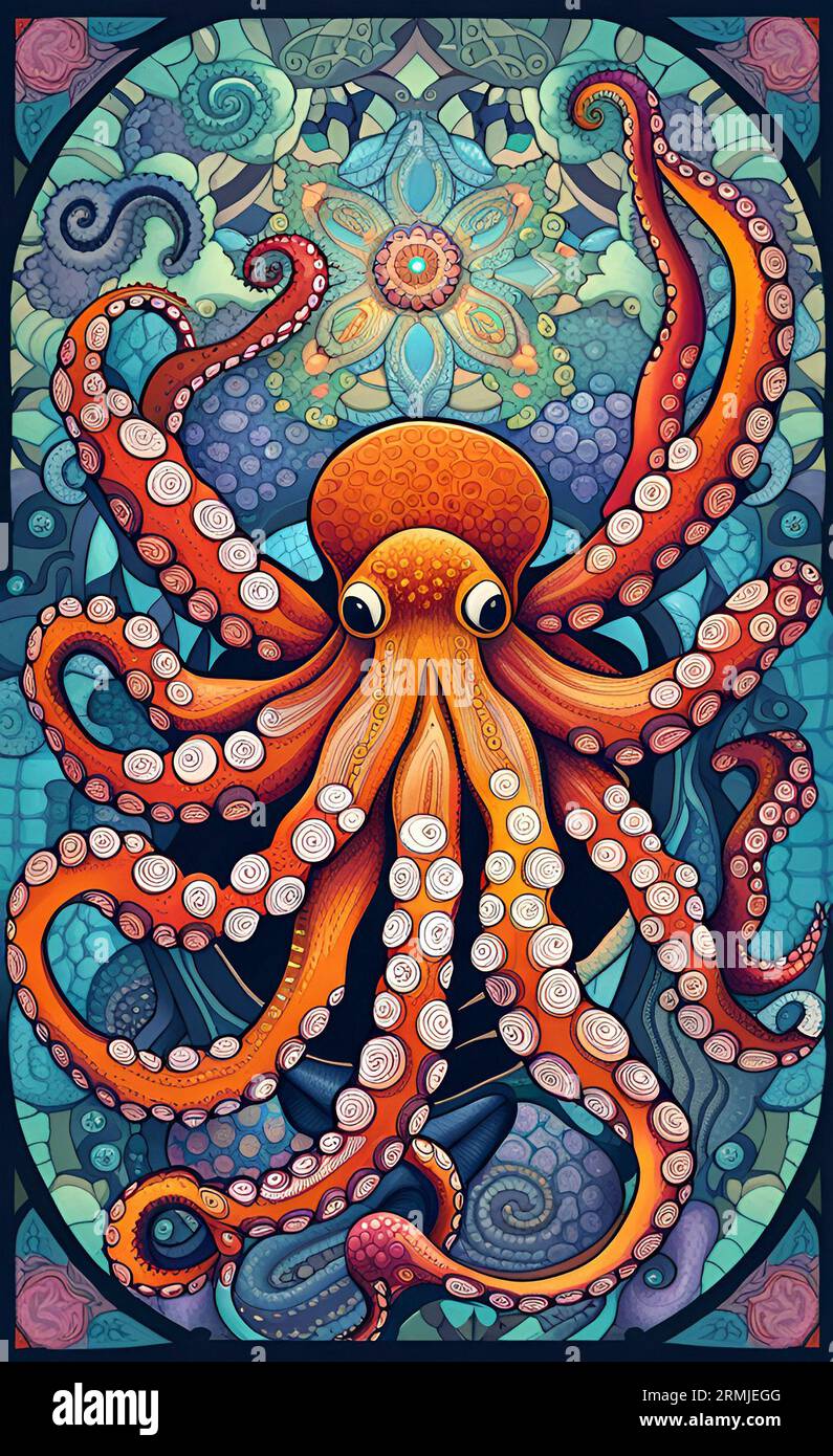 Octopus Abstract Banque D'Images