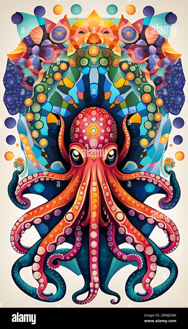 Octopus Abstract Banque D'Images