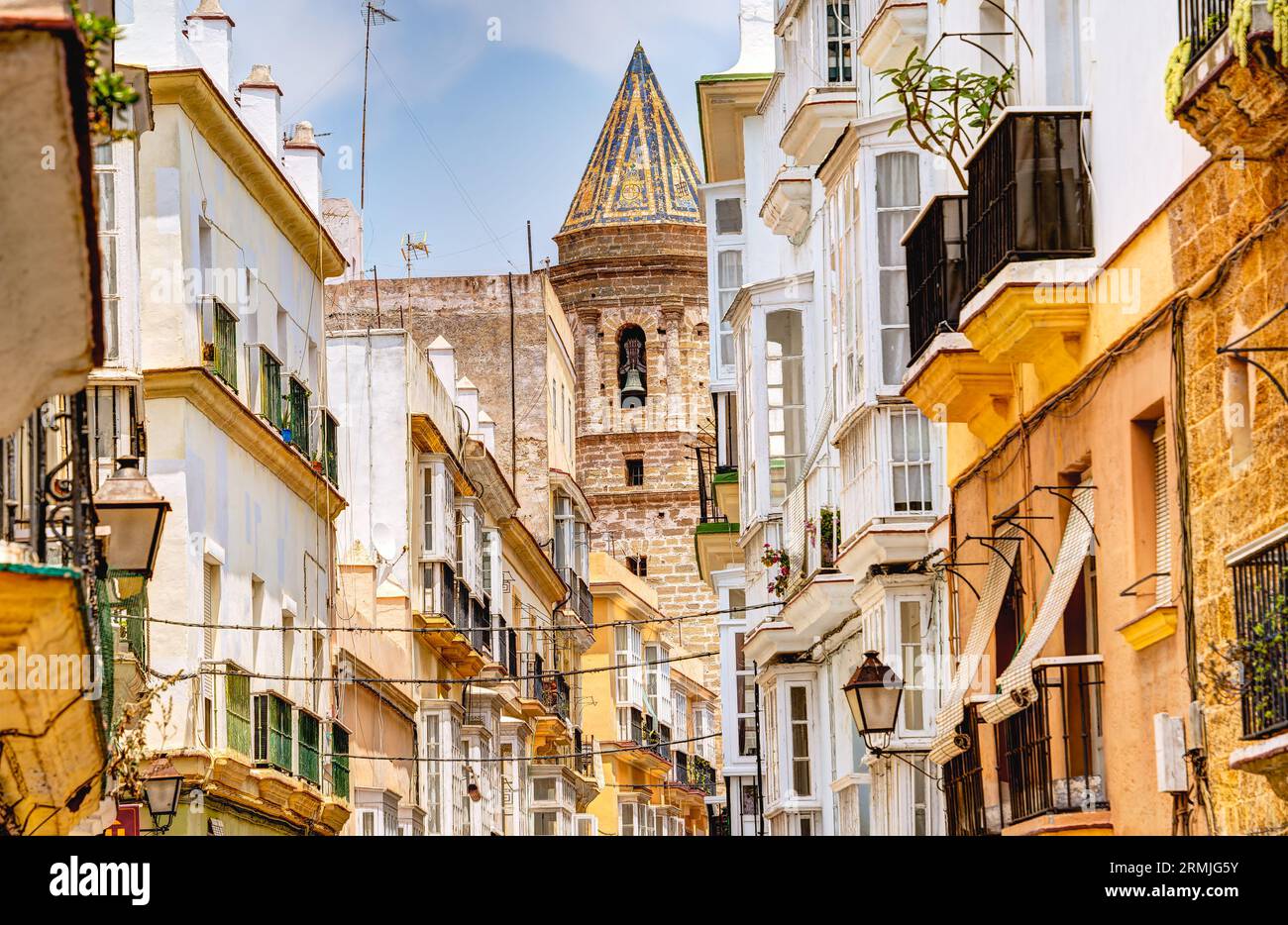 Cadix Landmarks, Espagne Banque D'Images