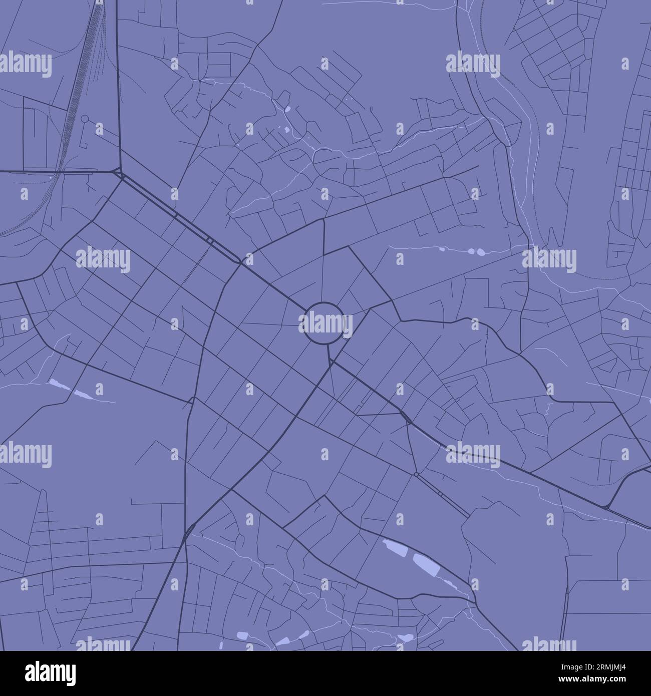 Carte de Blue Poltava, Ukraine, carte détaillée de la municipalité, panorama Skyline. Carte touristique graphique décorative du territoire de Poltava. Vecteur libre de droit illus Illustration de Vecteur