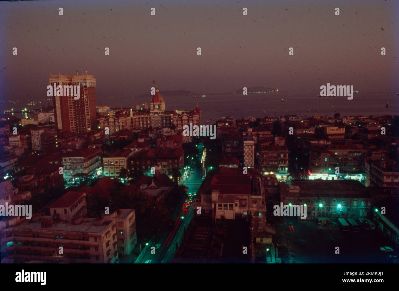 Arial View, South Mumbai, derrière Taj Mahal Hotel, Bombay, Inde. Banque D'Images