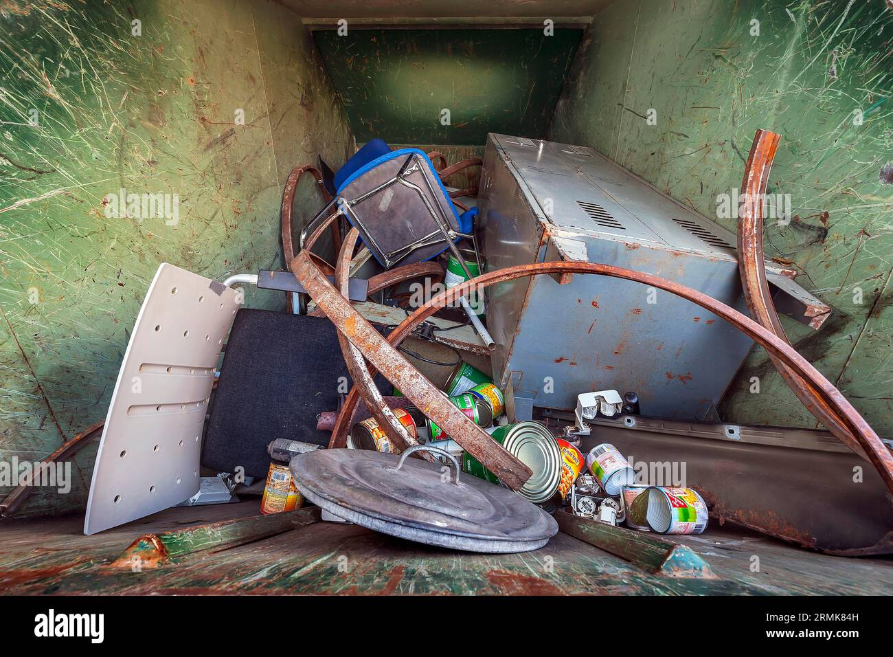 Déchets volumineux en conteneurs, Munich, Bavière, Allemagne Banque D'Images