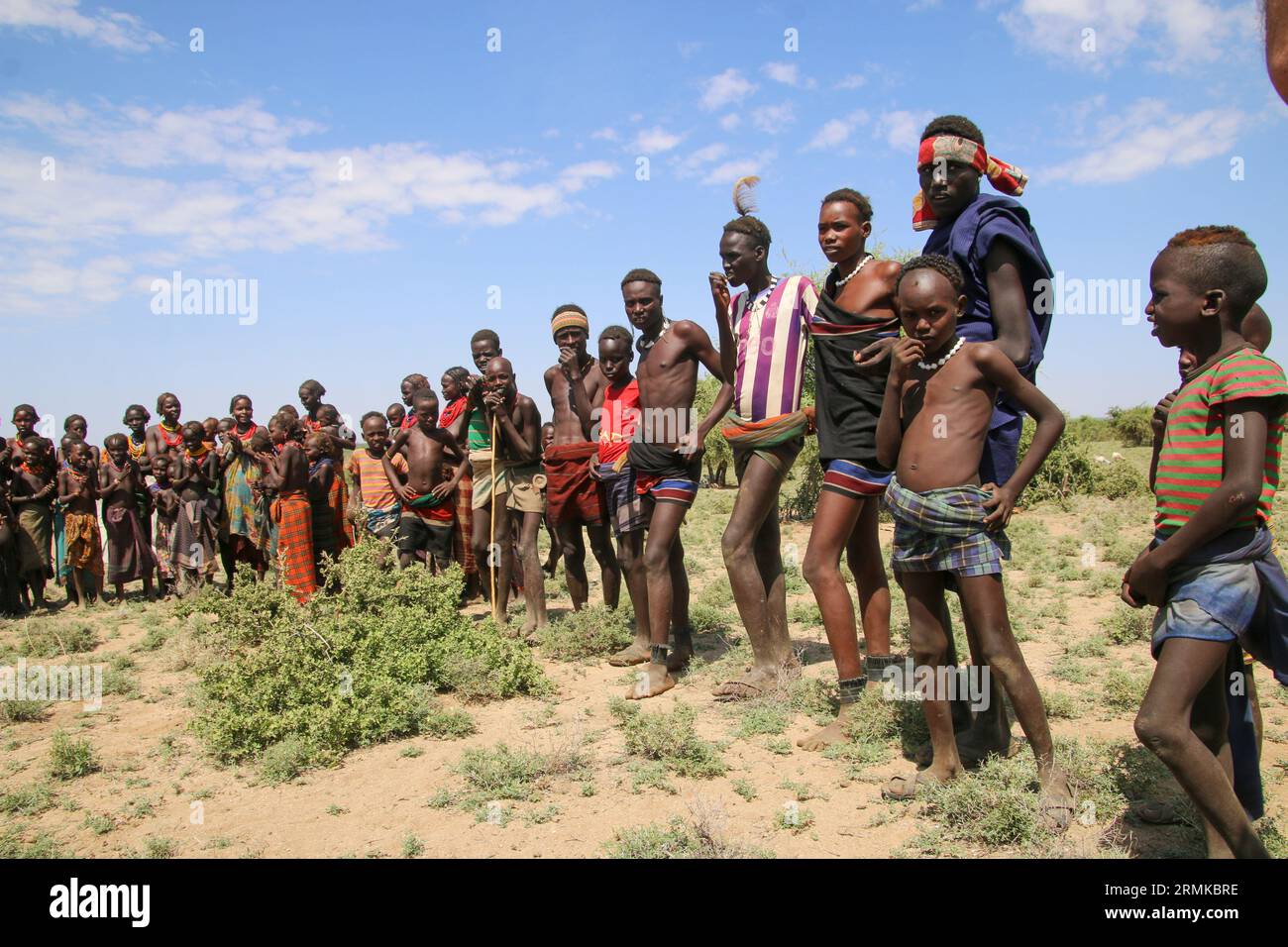 Les Daasanach (également connus sous le nom de Marille ou Geleba) sont un groupe ethnique couchitique habitant certaines régions de l'Éthiopie, du Kenya et du Soudan du Sud. Leur homel principal Banque D'Images