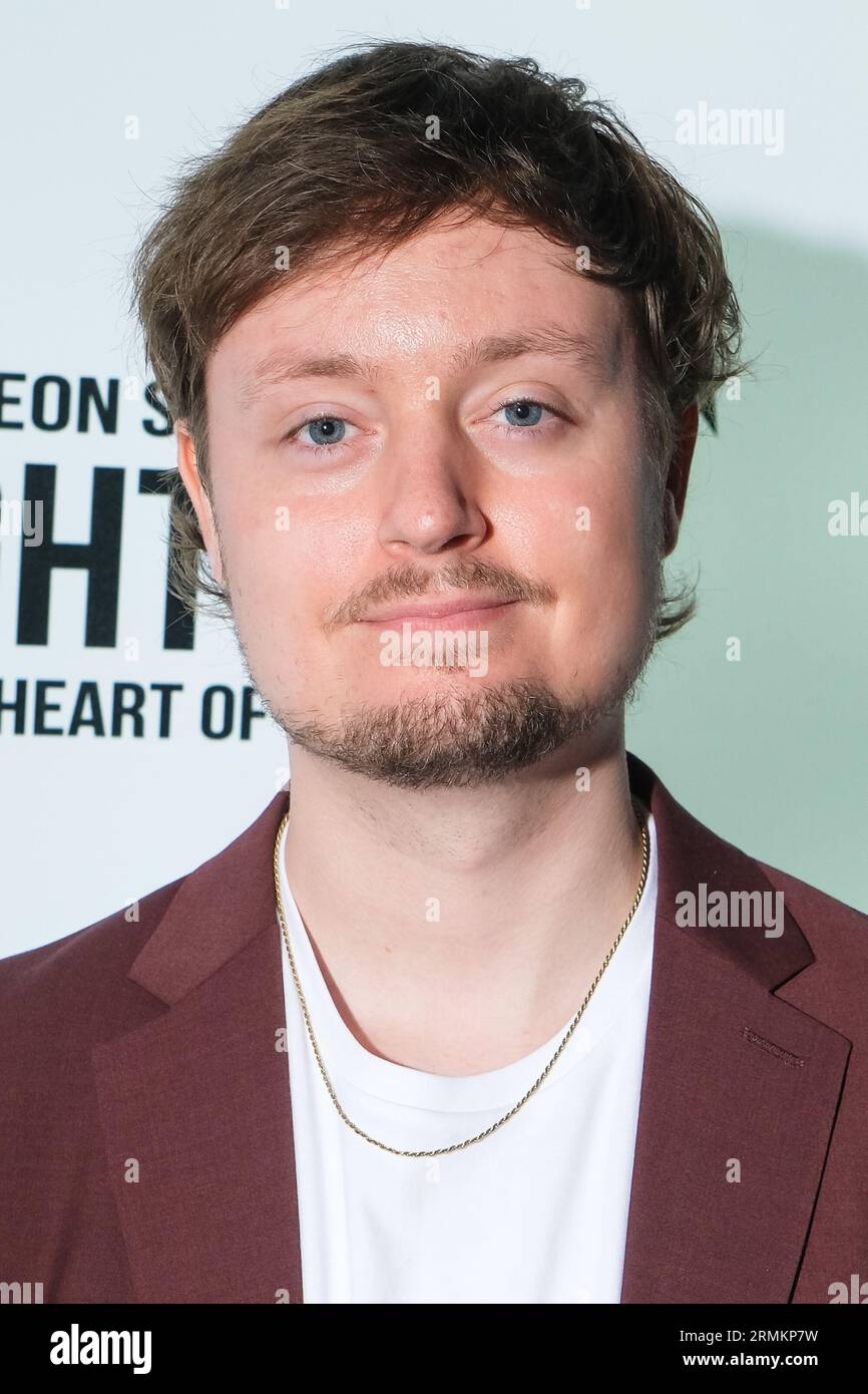 Londres, Royaume-Uni. 28 août 2023. Carson Bloomquist a été photographié lors de la première internationale de la Journée des fondateurs qui s'est tenue lors de la Frightfest de Pigeon Shrine 2023 au Cineworld Leicester Square. Photo de Julie Edwards crédit : JEP Celebrity photos/Alamy Live News Banque D'Images