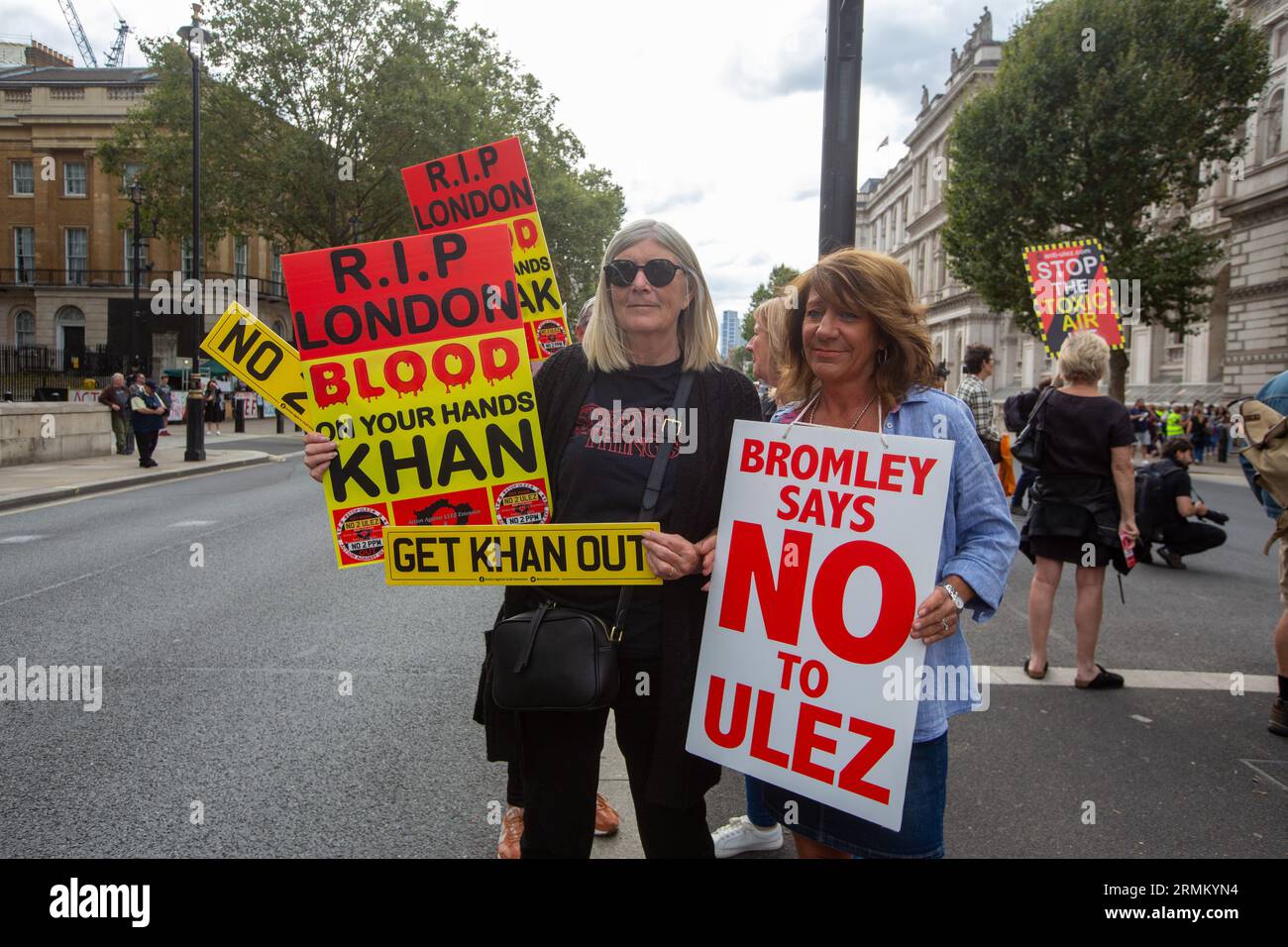 Londres, Royaume-Uni. Août 29 2023. Les militants organisent une manifestation contre l'expansion de la zone ultra-basse émission (ULEZ) à Londres alors que la politique devient loi à partir d'aujourd'hui. .Crédit : Tayfun Salci / Alamy Live News Banque D'Images