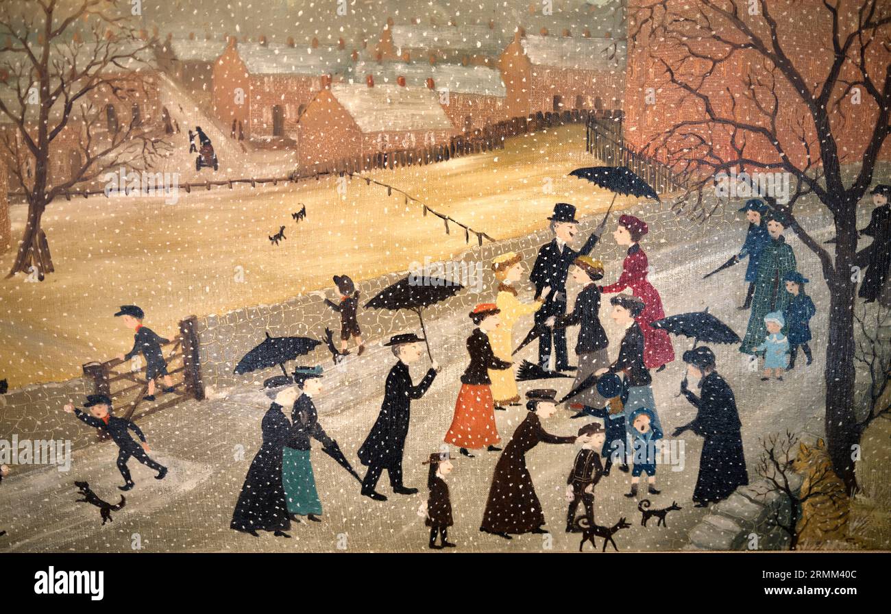 Peinture sur neige par Helen Bradley Londres Angleterre Banque D'Images