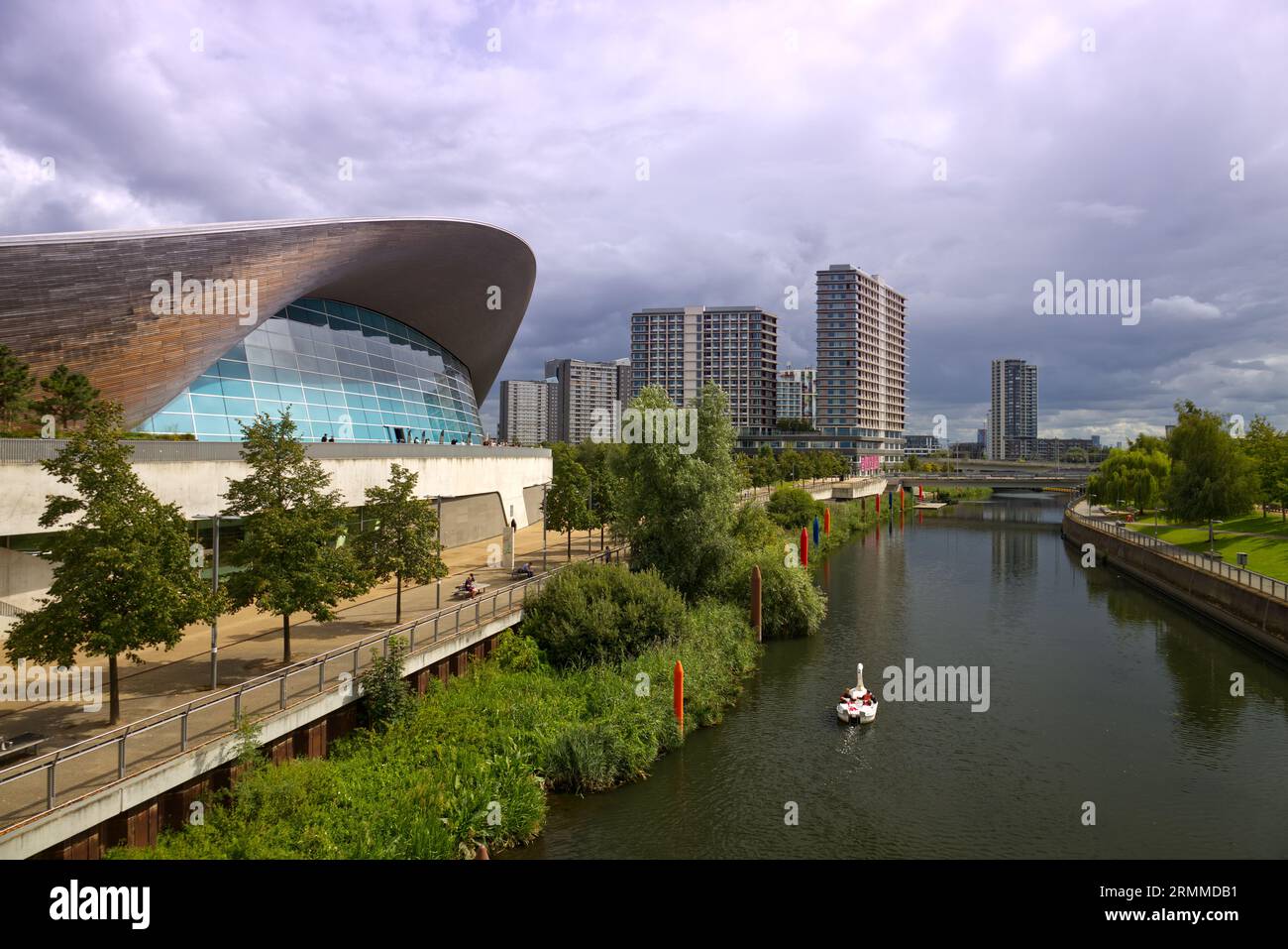 London Aquatics Centre au Queen Elizabeth Olympic Park, Stratford, Londres, Royaume-Uni Banque D'Images
