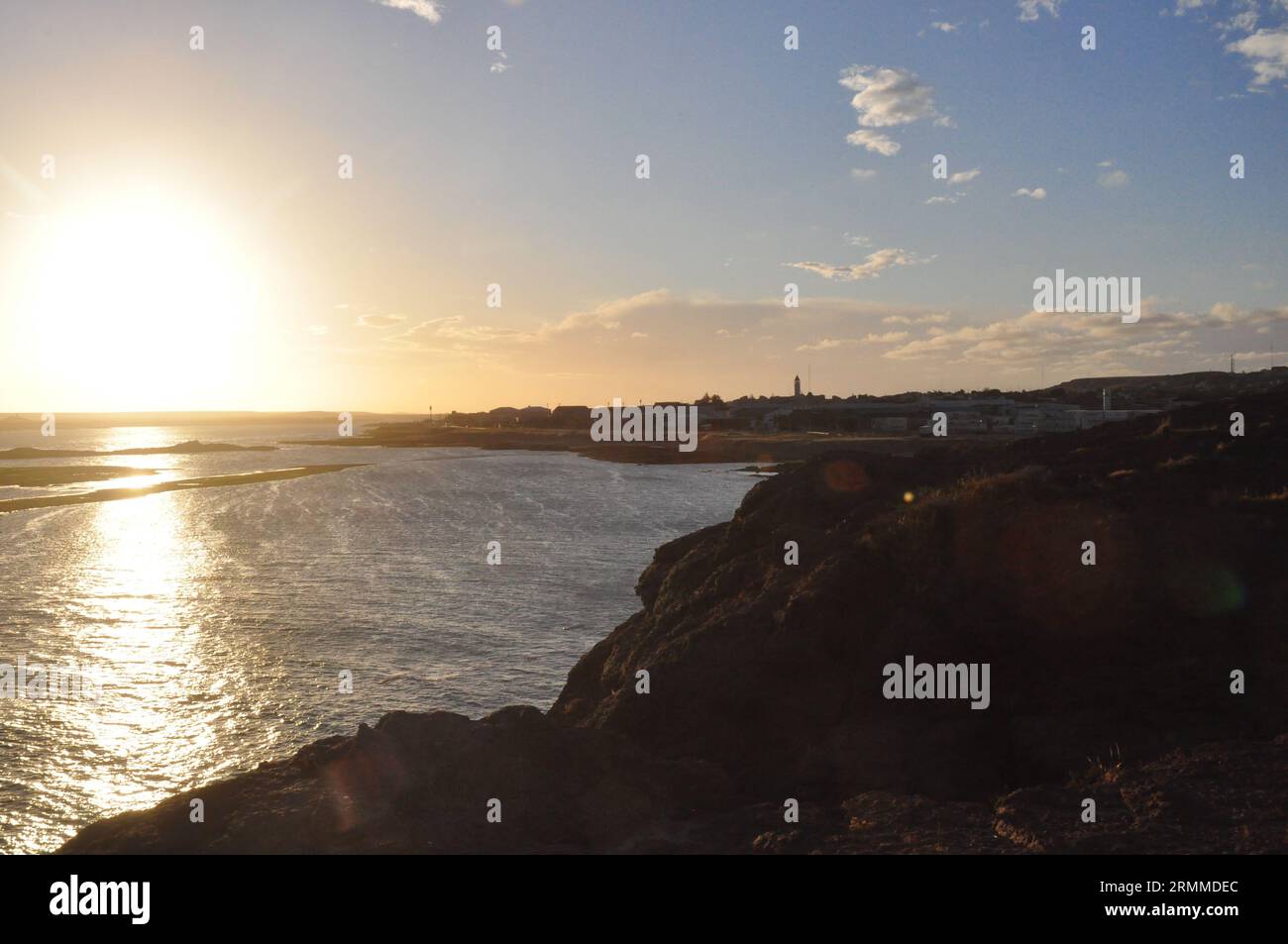 Atardecer en Puerto Deseado Banque D'Images