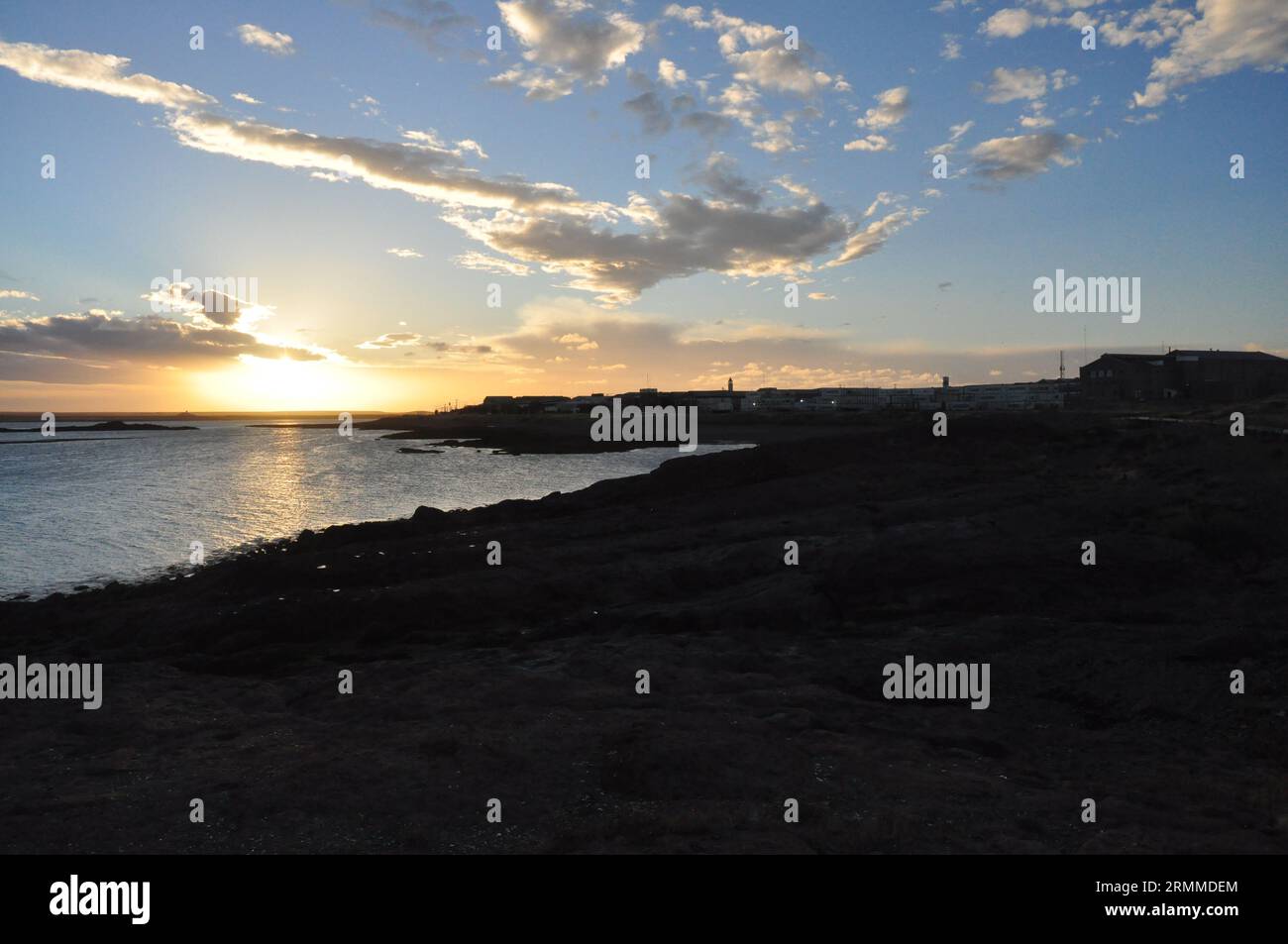 Atardecer en Puerto Deseado Banque D'Images