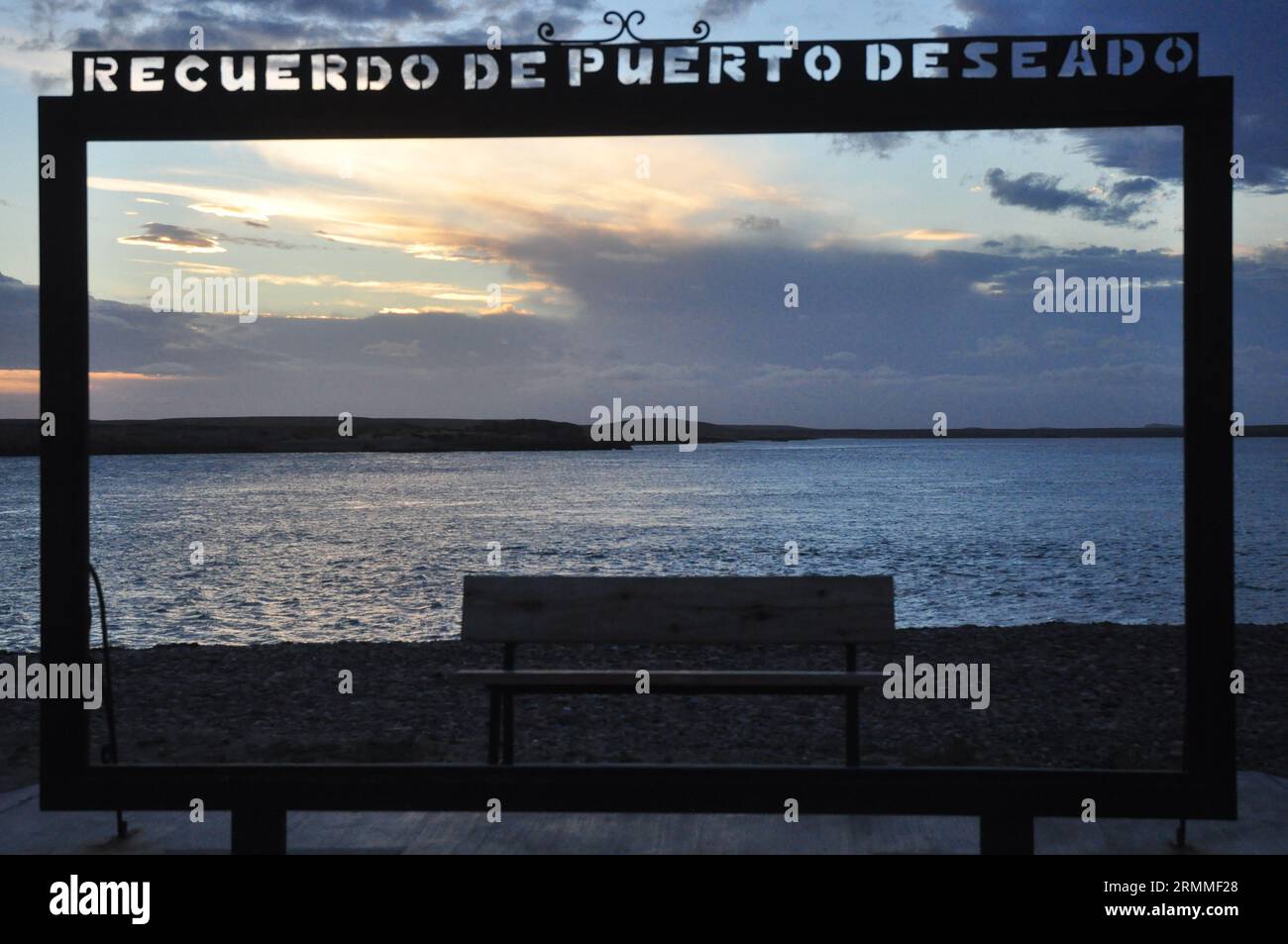 Recuerdo de Puerto Deseado Banque D'Images