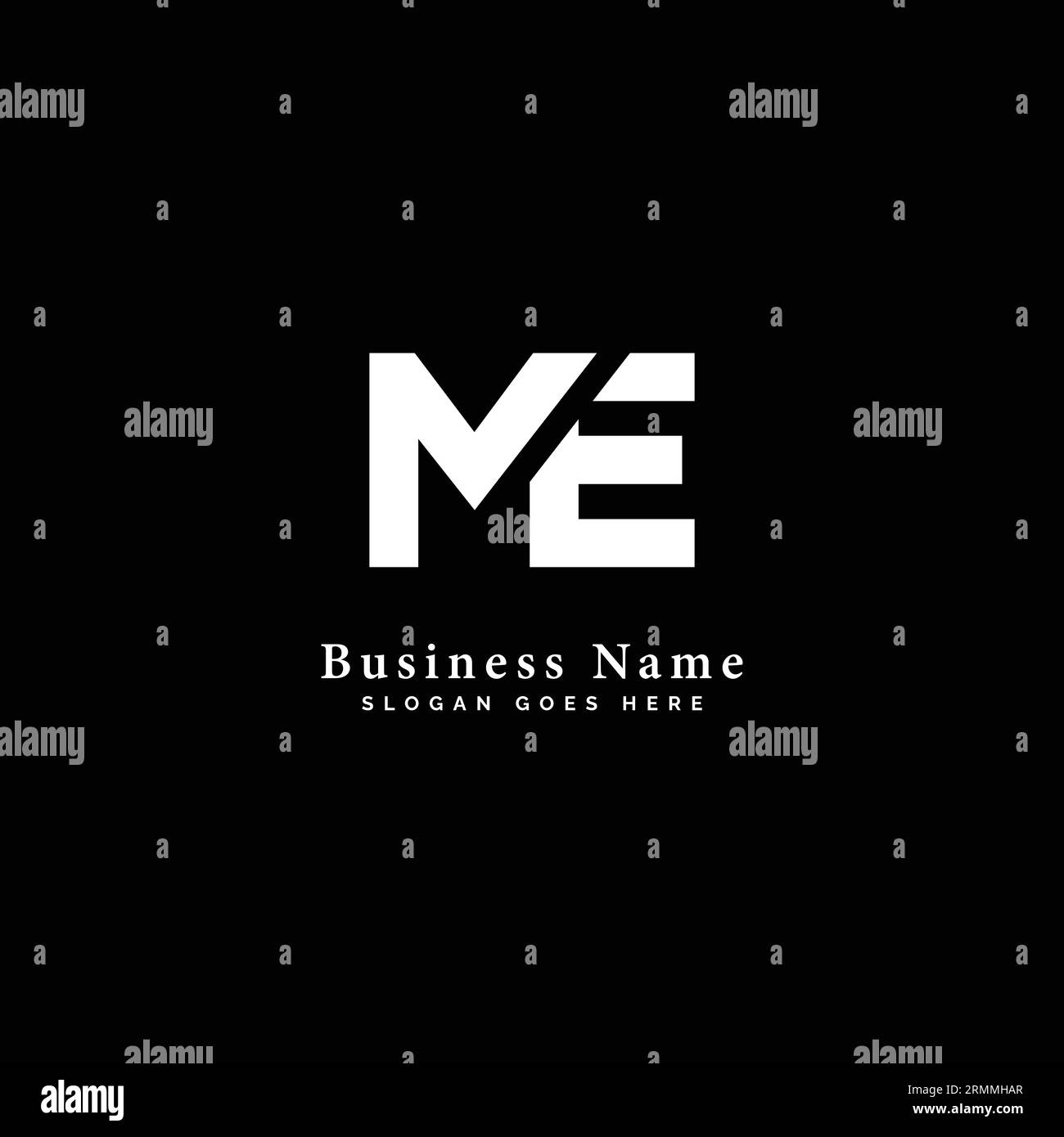 M, E, ME lettre logo modèle de vecteur de conception. Abstract Alphabet ME logo Illustration Illustration de Vecteur