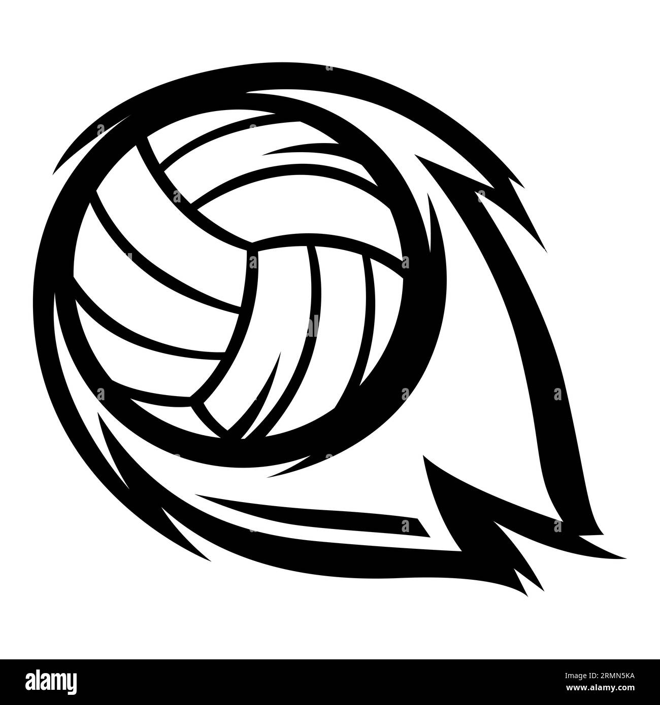 Illustration de ballon de volley-ball. Objet ou symbole de club de sport. Illustration de Vecteur