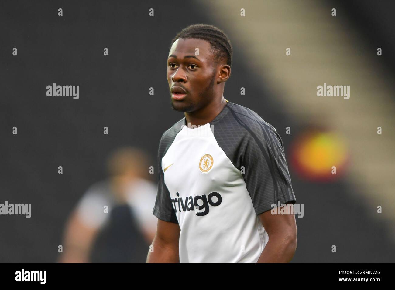 Alex Matos (Chelsea 52) échauffement lors du match du trophée EFL entre MK dons et Chelsea au Stadium MK, Milton Keynes le mardi 29 août 2023. (Photo : Kevin Hodgson | MI News) crédit : MI News & Sport / Alamy Live News Banque D'Images